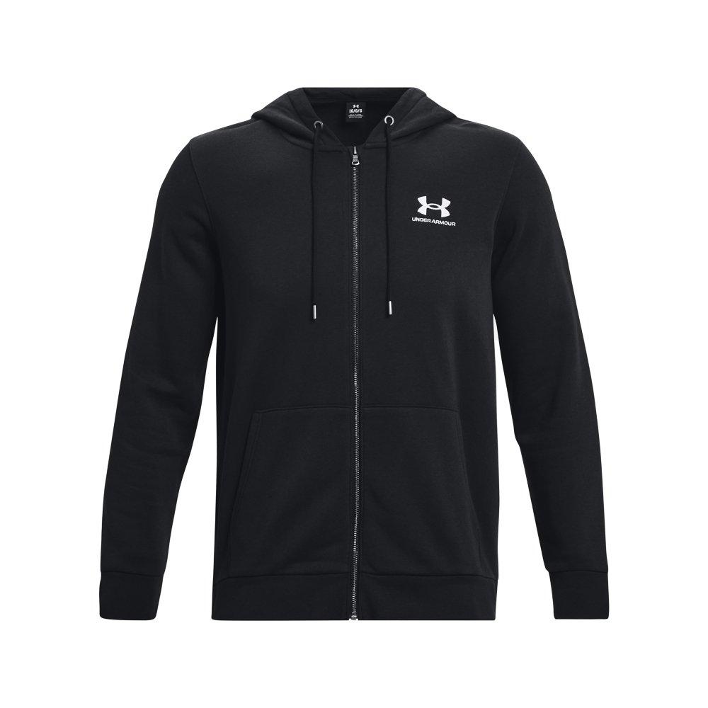 Under Armour Men's Essential Fleece Full-Zip Hoodie-Black - BLACK Thumbnail View 5
