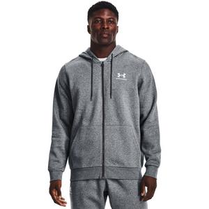 Under Armour Men's Essential Fleece Full-Zip Hoodie-Black