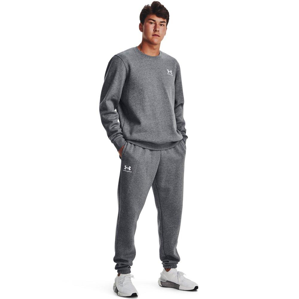 Under Armour Men's Essential Fleece Jogger - LT GREY Thumbnail View 3