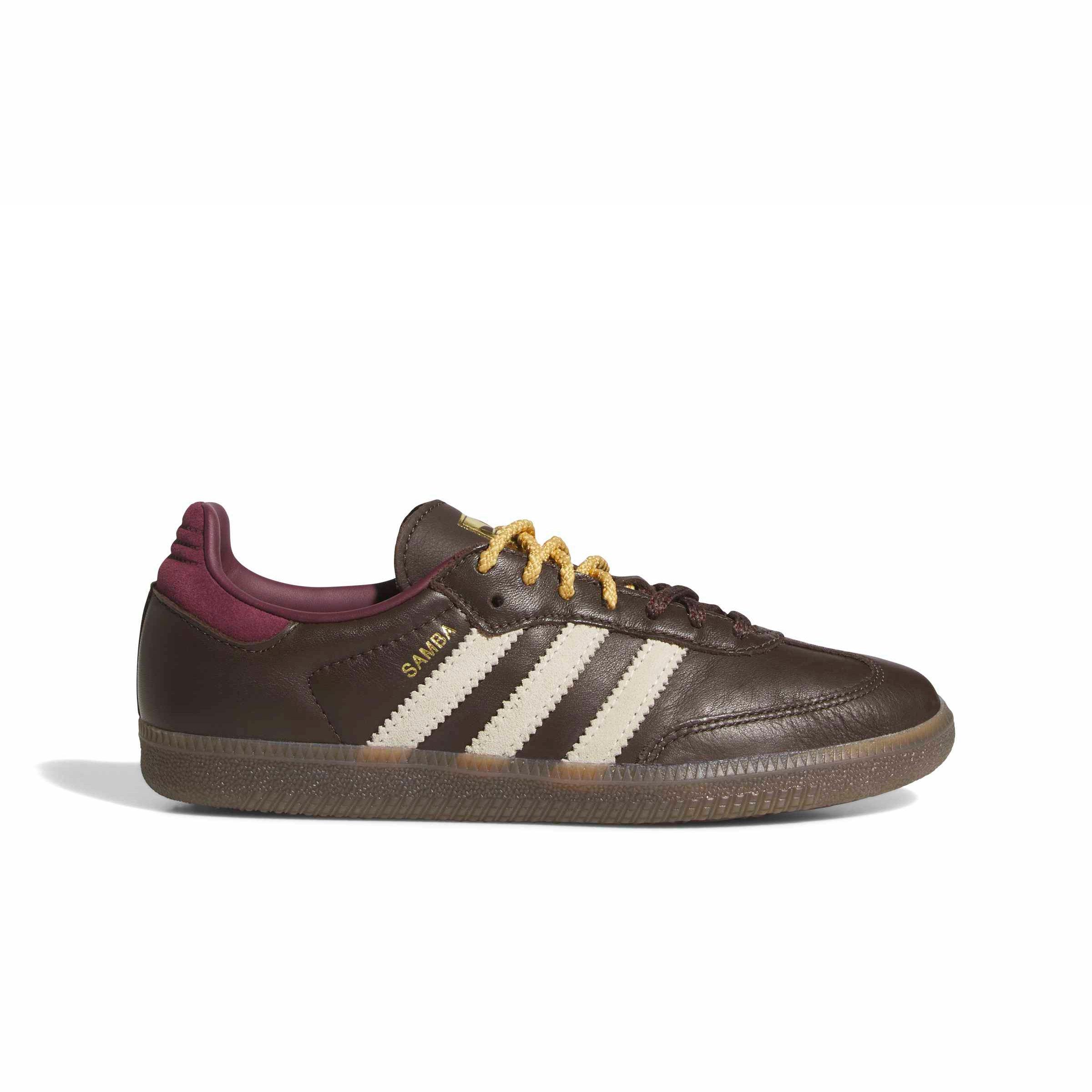 adidas Originals Samba OG "Brown/Warm Vanilla/Maroon" Women's Shoe - BROWN/VANILLA/MAROON
