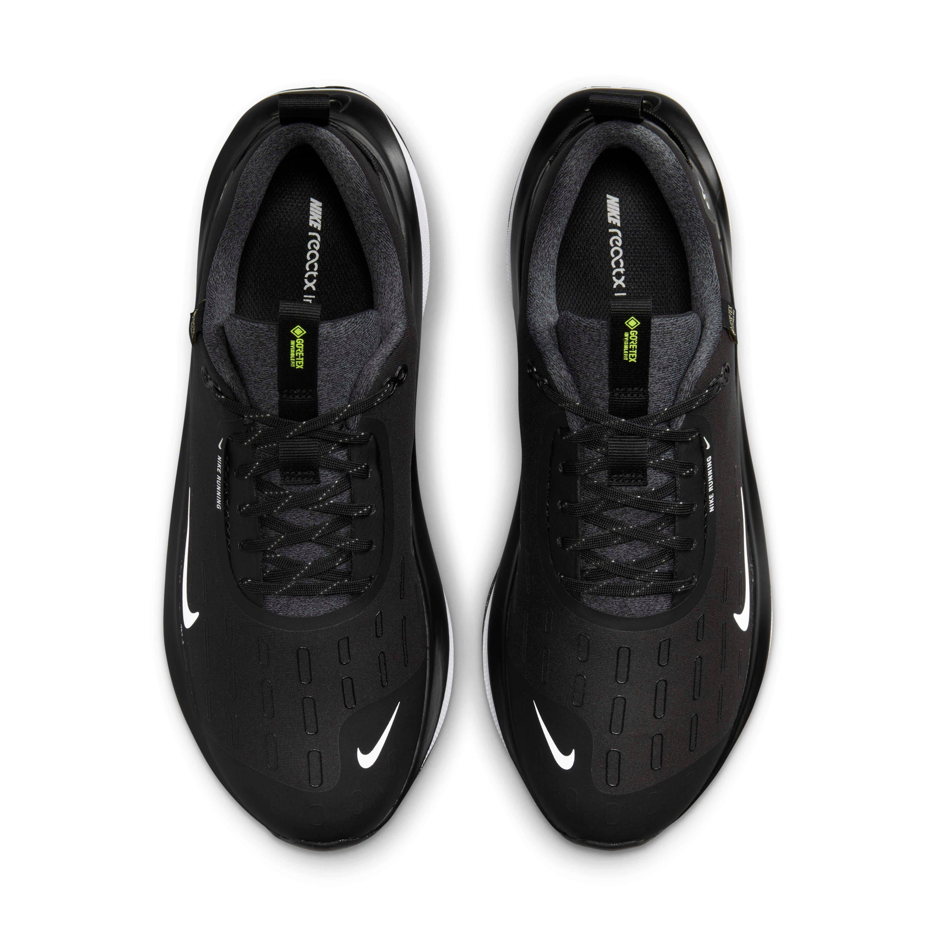 Nike InfinityRN 4 GORE-TEX "Black/Anthracite/Volt/White" Men's Running Shoe - BLACK/ANTHRACITE/VOLT/WHITE Thumbnail View 4