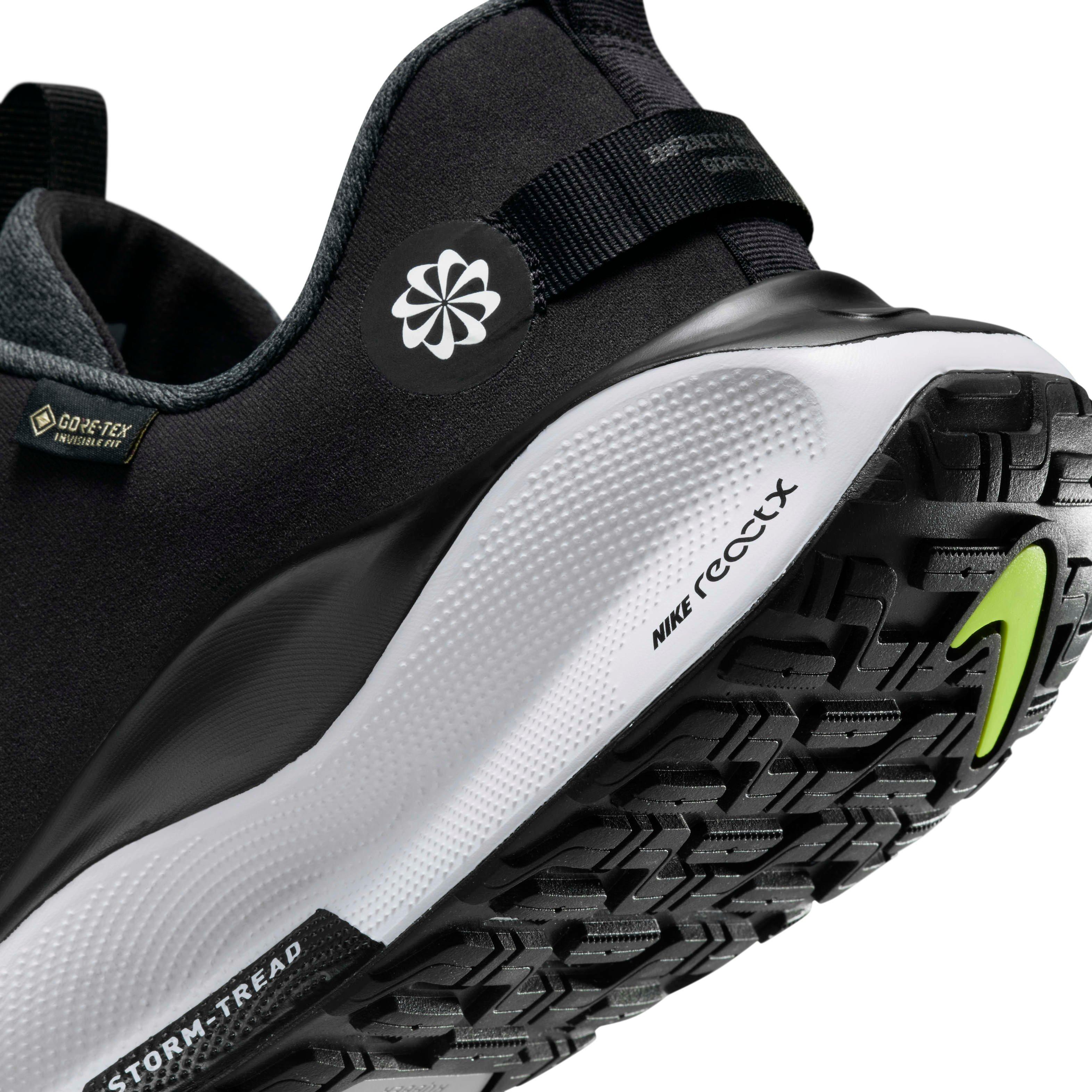 Nike InfinityRN 4 GORE-TEX "Black/Anthracite/Volt/White" Men's Running Shoe - BLACK/ANTHRACITE/VOLT/WHITE Thumbnail View 8