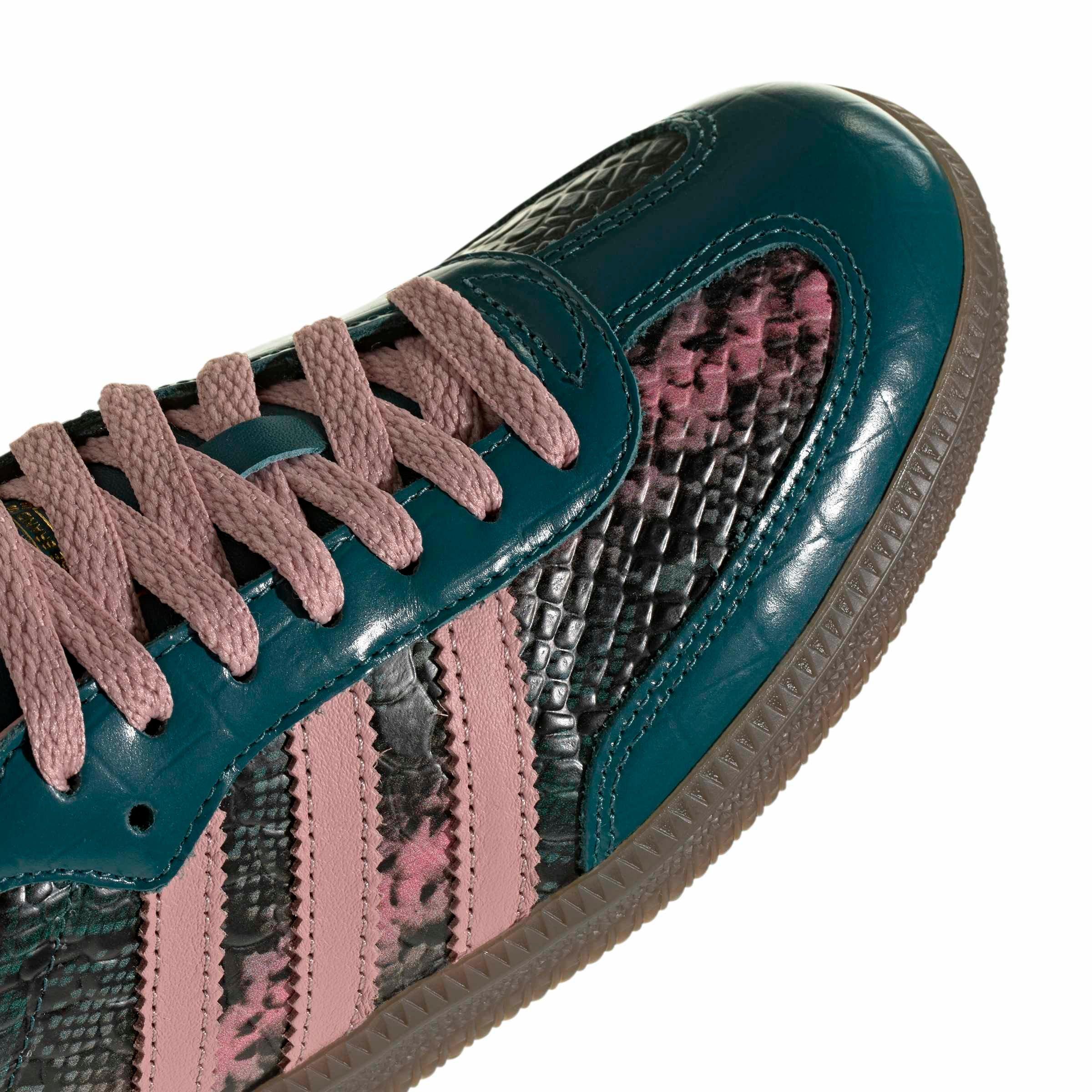 adidas Originals Samba OG "Rich Green/Wonder Mauve/Gold Metallic" Women's Shoe - GREEN/MAUVE/GOLD