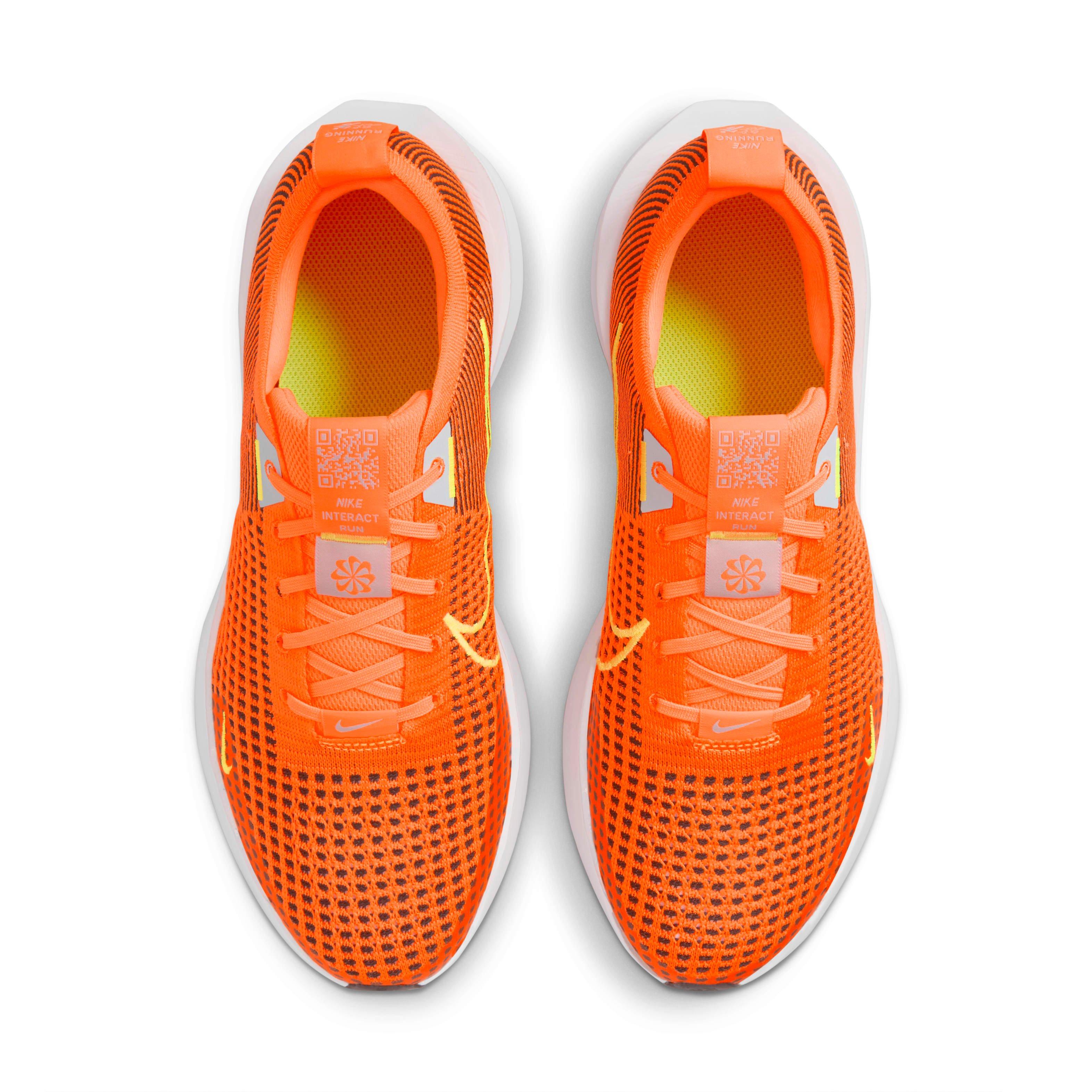 Nike Interact Run "Total Orange/Football Grey/Black/Volt" Men's Running Shoe - ORANGE/GREY/BLACK/VOLT Thumbnail View 4