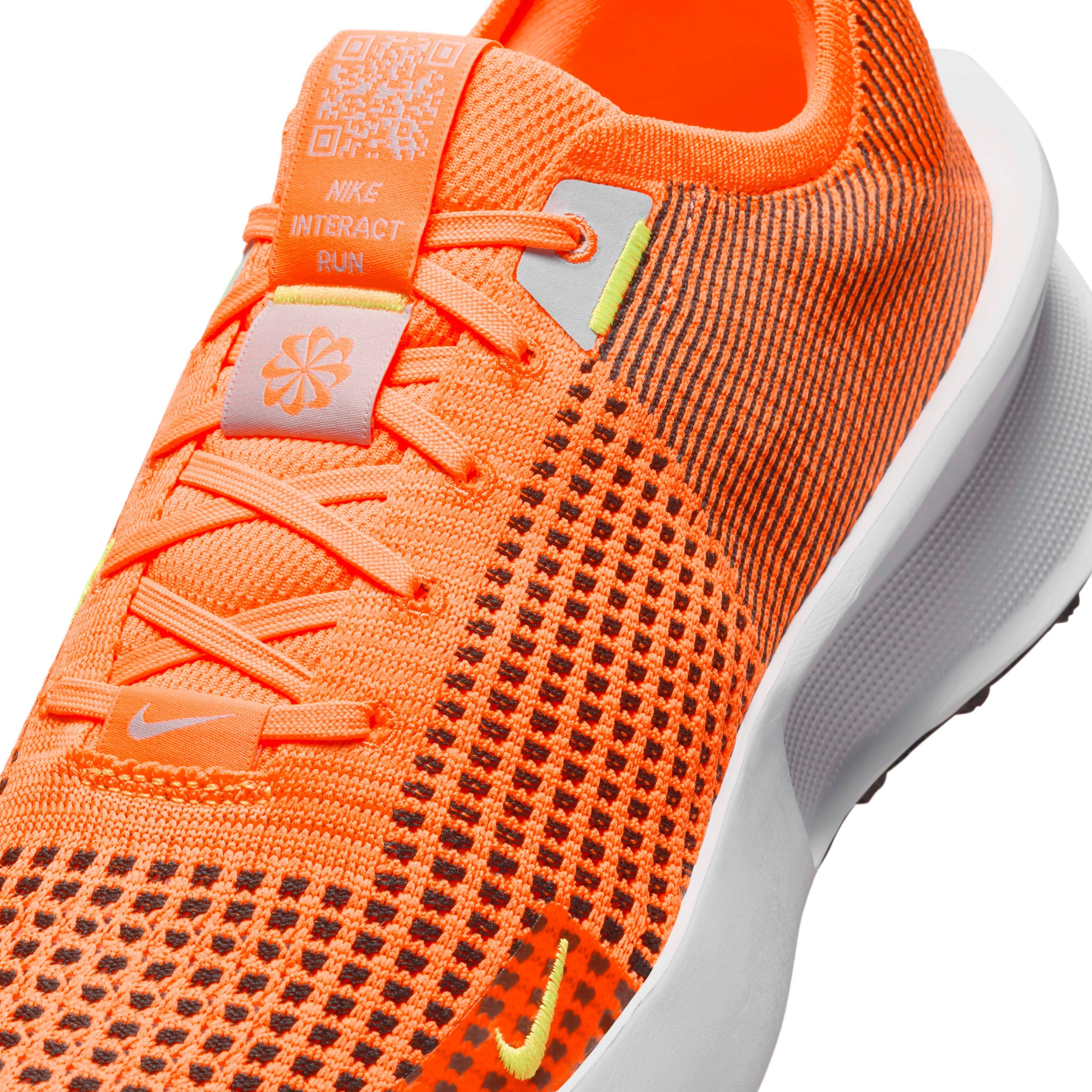 Nike Interact Run "Total Orange/Football Grey/Black/Volt" Men's Running Shoe - ORANGE/GREY/BLACK/VOLT Thumbnail View 7
