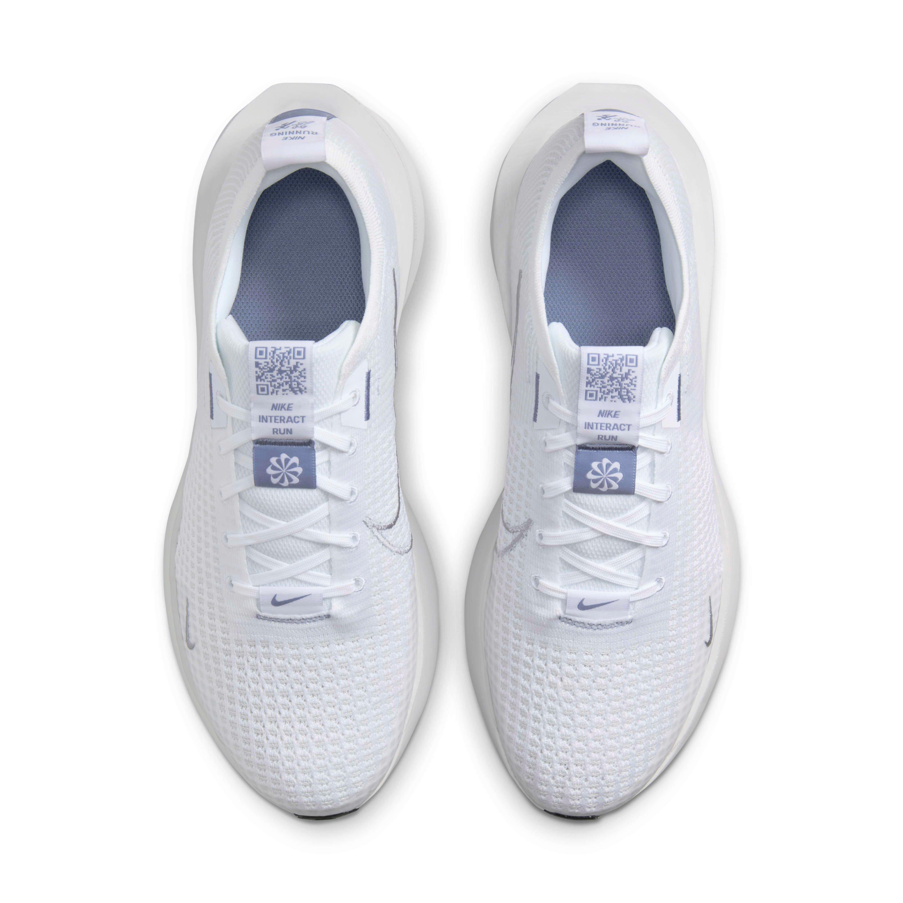 Nike Interact Run "White/Photon Dust/Black/Metallic Silver" Men's Running Shoe - WHITE/DUST/BLACK/SILVER Thumbnail View 4