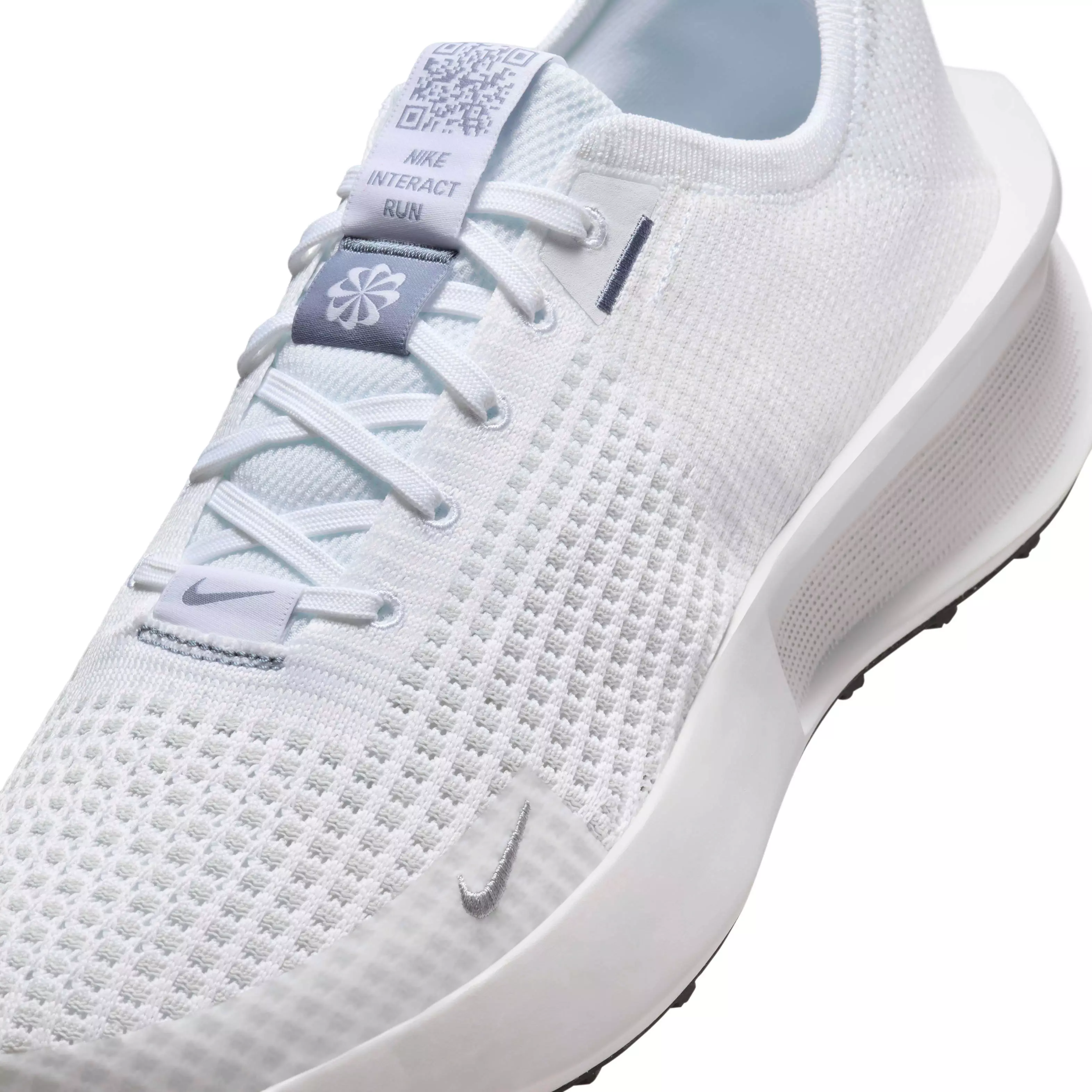 Nike Interact Run "White/Photon Dust/Black/Metallic Silver" Men's Running Shoe - WHITE/DUST/BLACK/SILVER