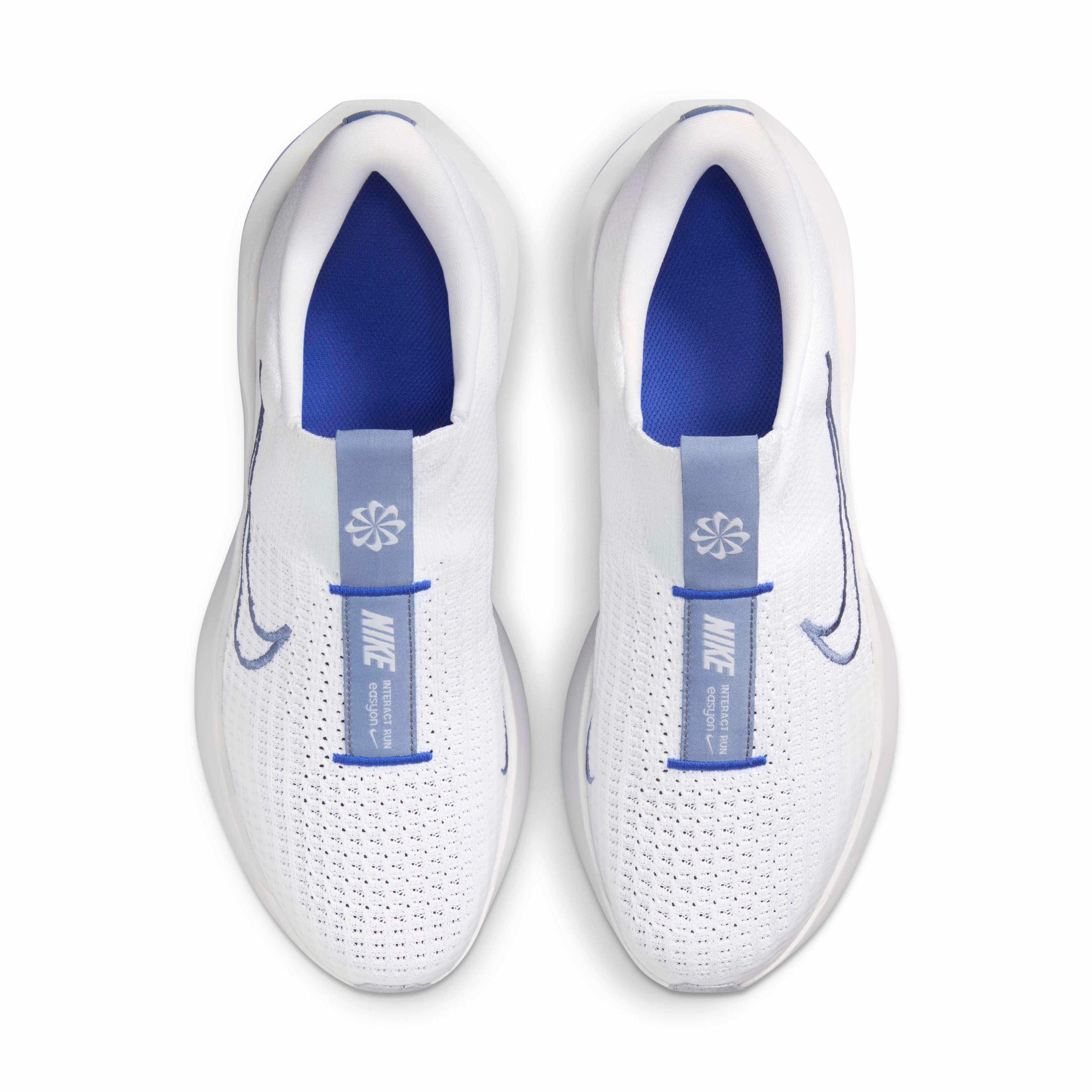 Nike Interact Run EasyOn "White/Black/Photon Dust/Racer Blue" Men's Running Shoe - WHITE/BLACK/DUST/BLUE Thumbnail View 4