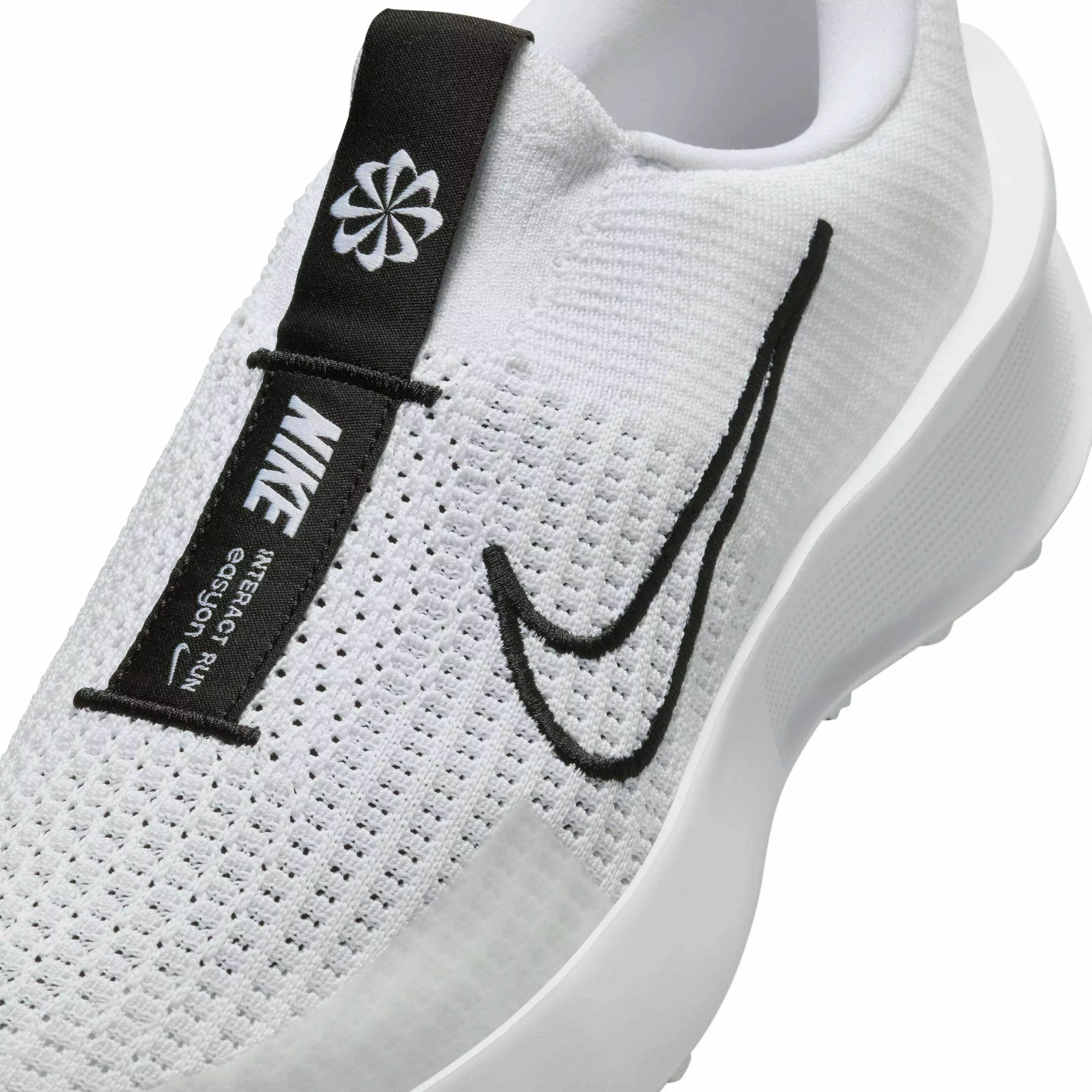 Nike Interact Run EasyOn "White/White/Black" Men's Running Shoe - WHITE/WHITE/BLACK