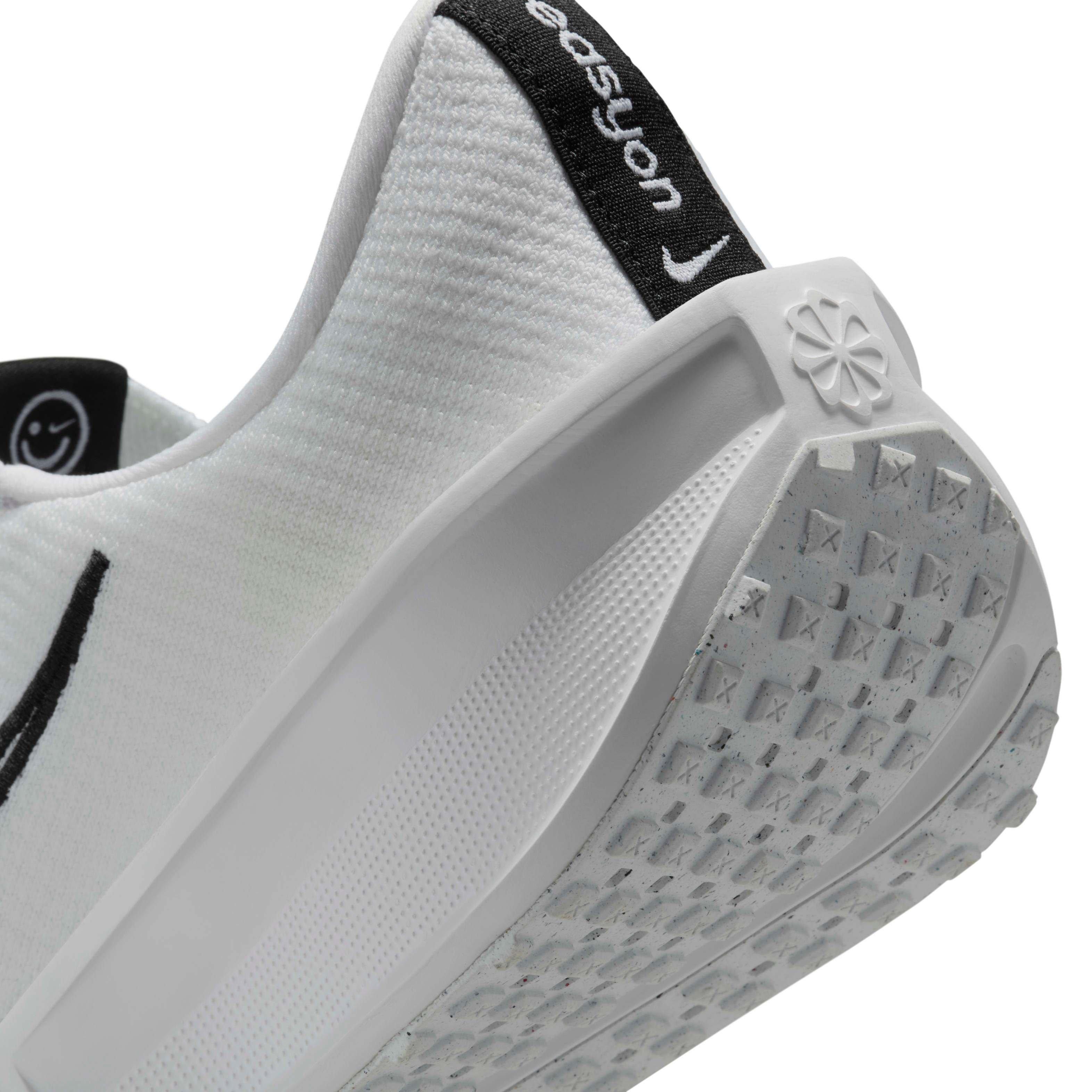Nike Interact Run EasyOn "White/White/Black" Men's Running Shoe - WHITE/WHITE/BLACK Thumbnail View 8