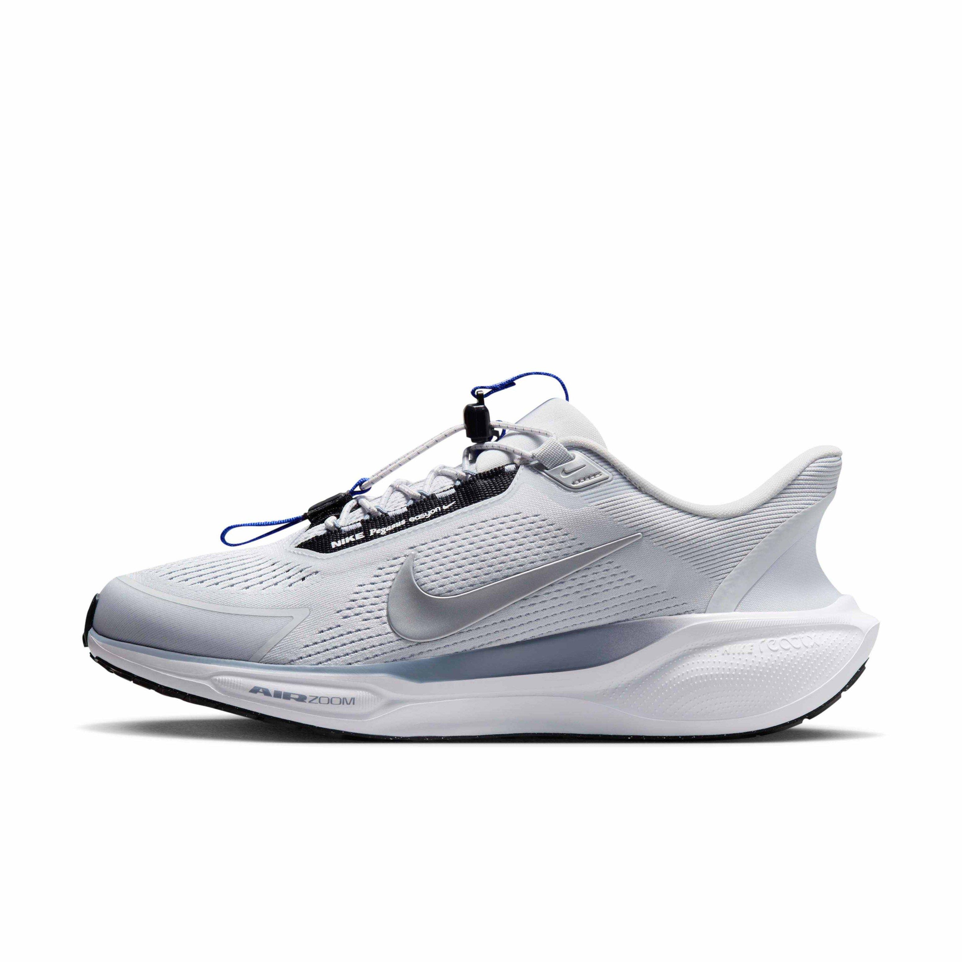 Nike Pegasus EasyOn "Pure Platinum/Ashen Slate/Racer Blue/Metallic Silver" Men's Running Shoe - PLATINUM/SLATE/BLUE/SILVER Thumbnail View 2