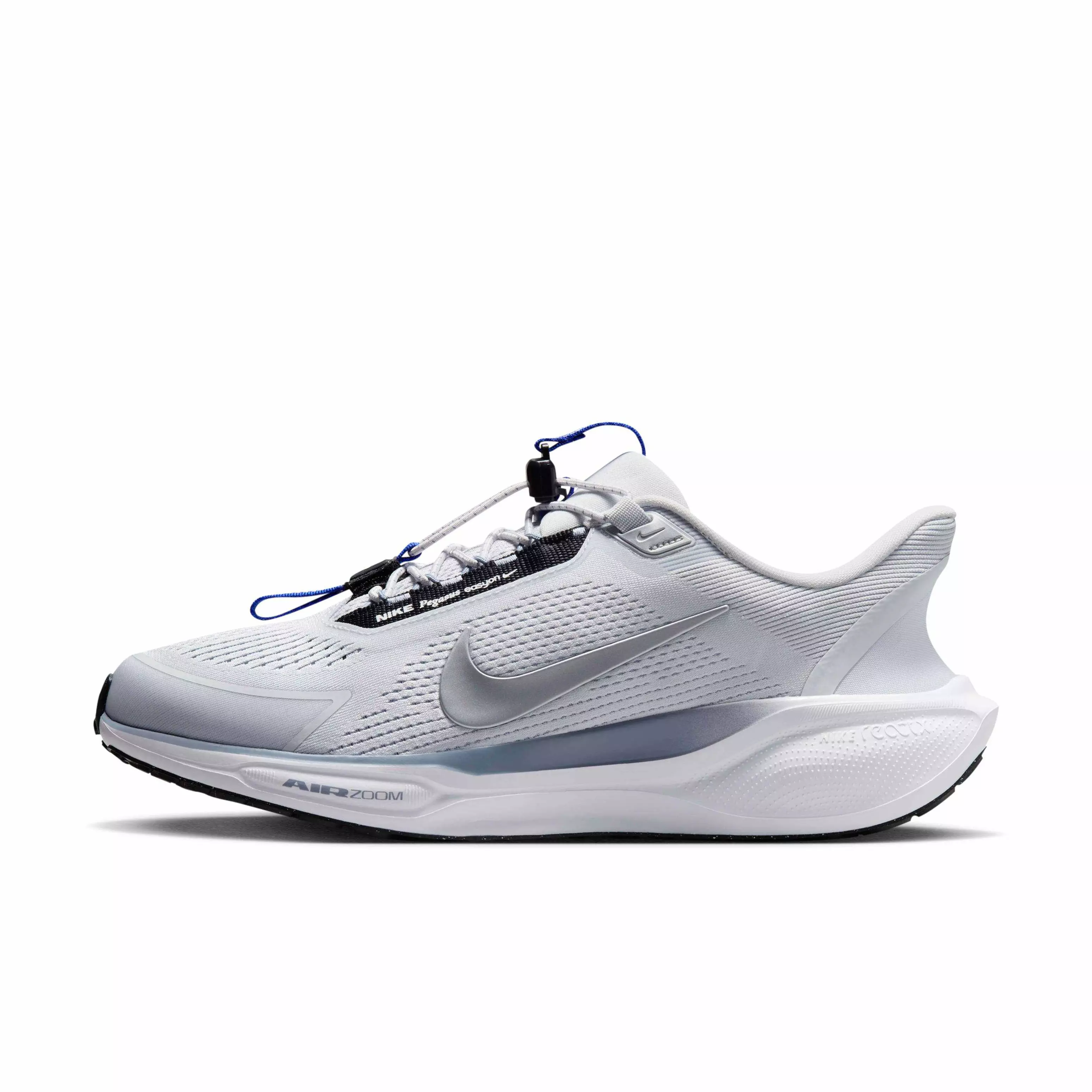 Nike Pegasus EasyOn "Pure Platinum/Ashen Slate/Racer Blue/Metallic Silver" Men's Running Shoe - PLATINUM/SLATE/BLUE/SILVER