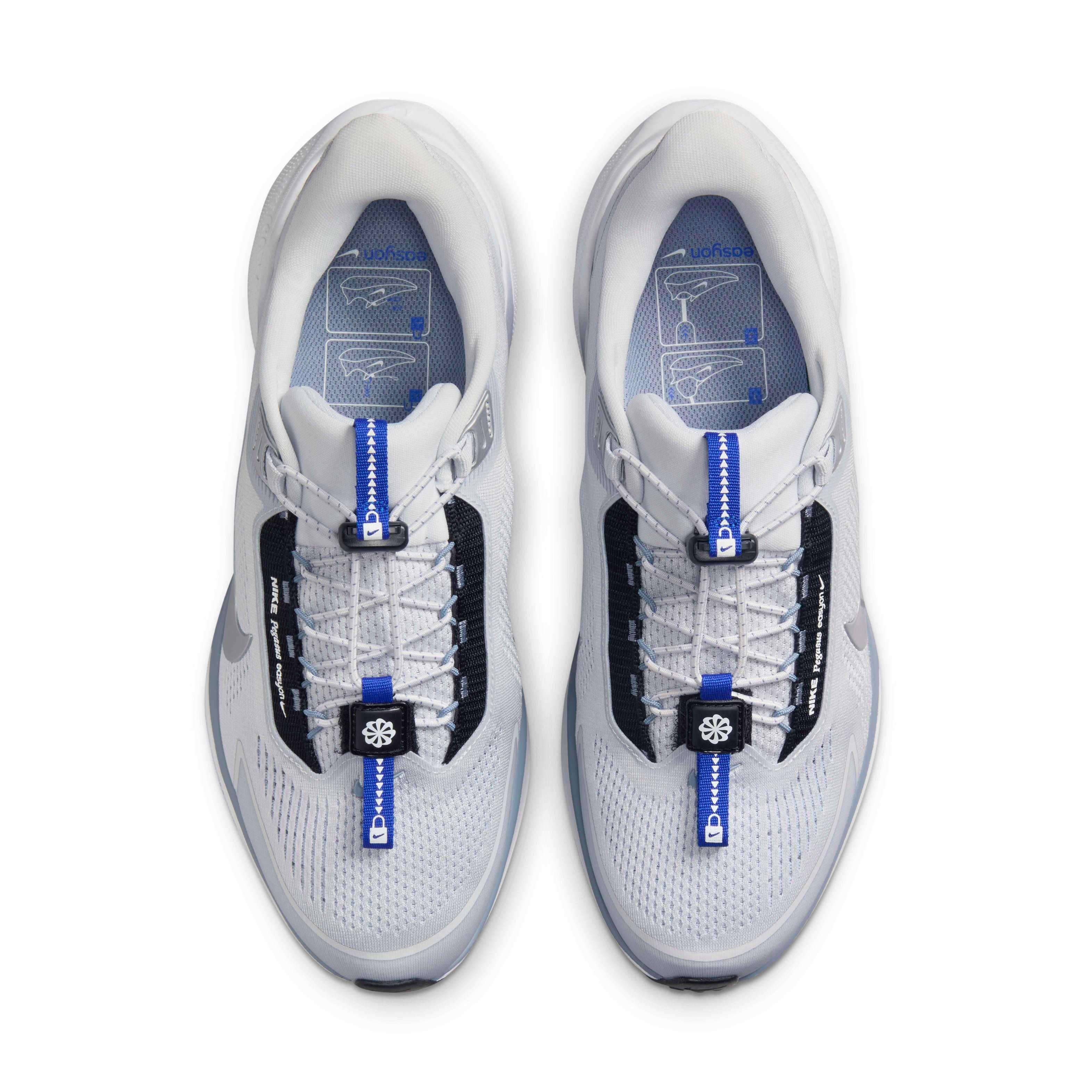 Nike Pegasus EasyOn "Pure Platinum/Ashen Slate/Racer Blue/Metallic Silver" Men's Running Shoe - PLATINUM/SLATE/BLUE/SILVER Thumbnail View 4