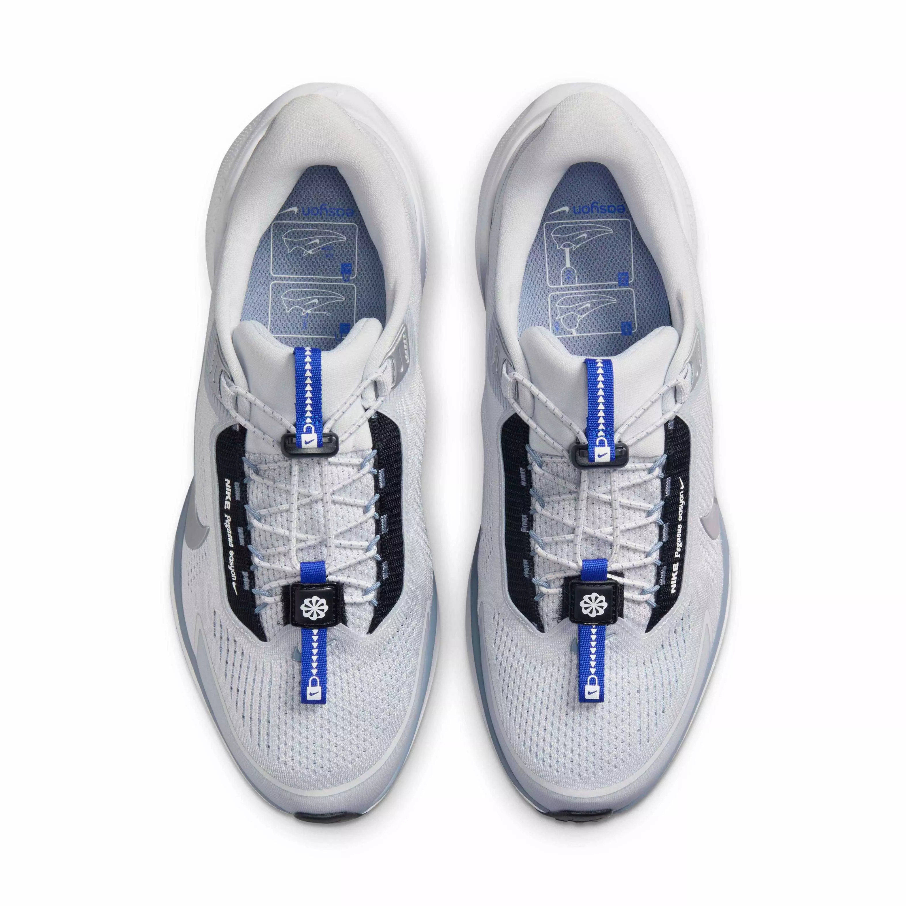 Nike Pegasus EasyOn "Pure Platinum/Ashen Slate/Racer Blue/Metallic Silver" Men's Running Shoe - PLATINUM/SLATE/BLUE/SILVER