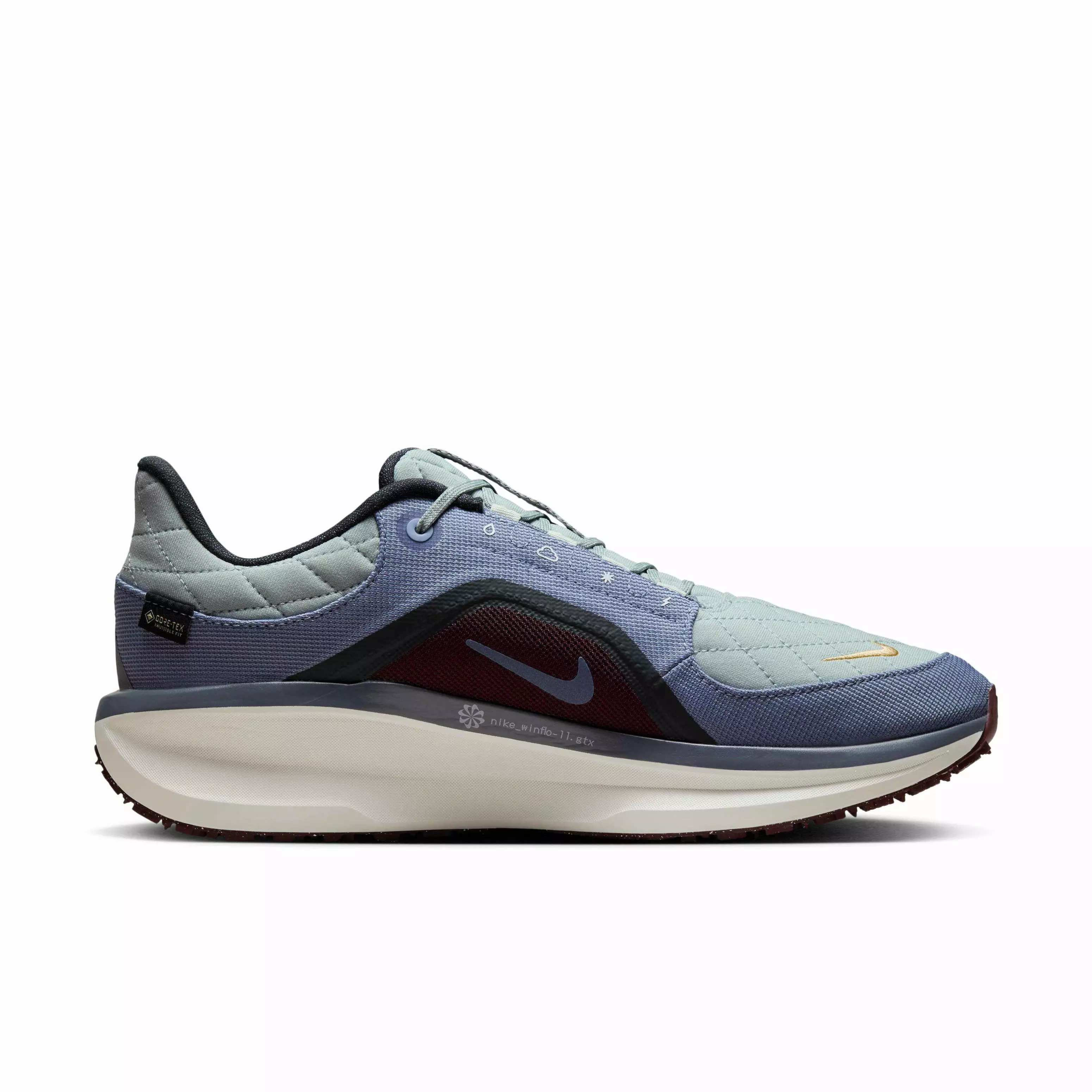 Nike Winflo 11 GORE-TEX "Light Pumice/Dark Smoke Grey/Burgundy Crush/Ashen Slate" Men's Running Shoe - LT PUMICE/DK GREY/BURGUNDY/SLATE