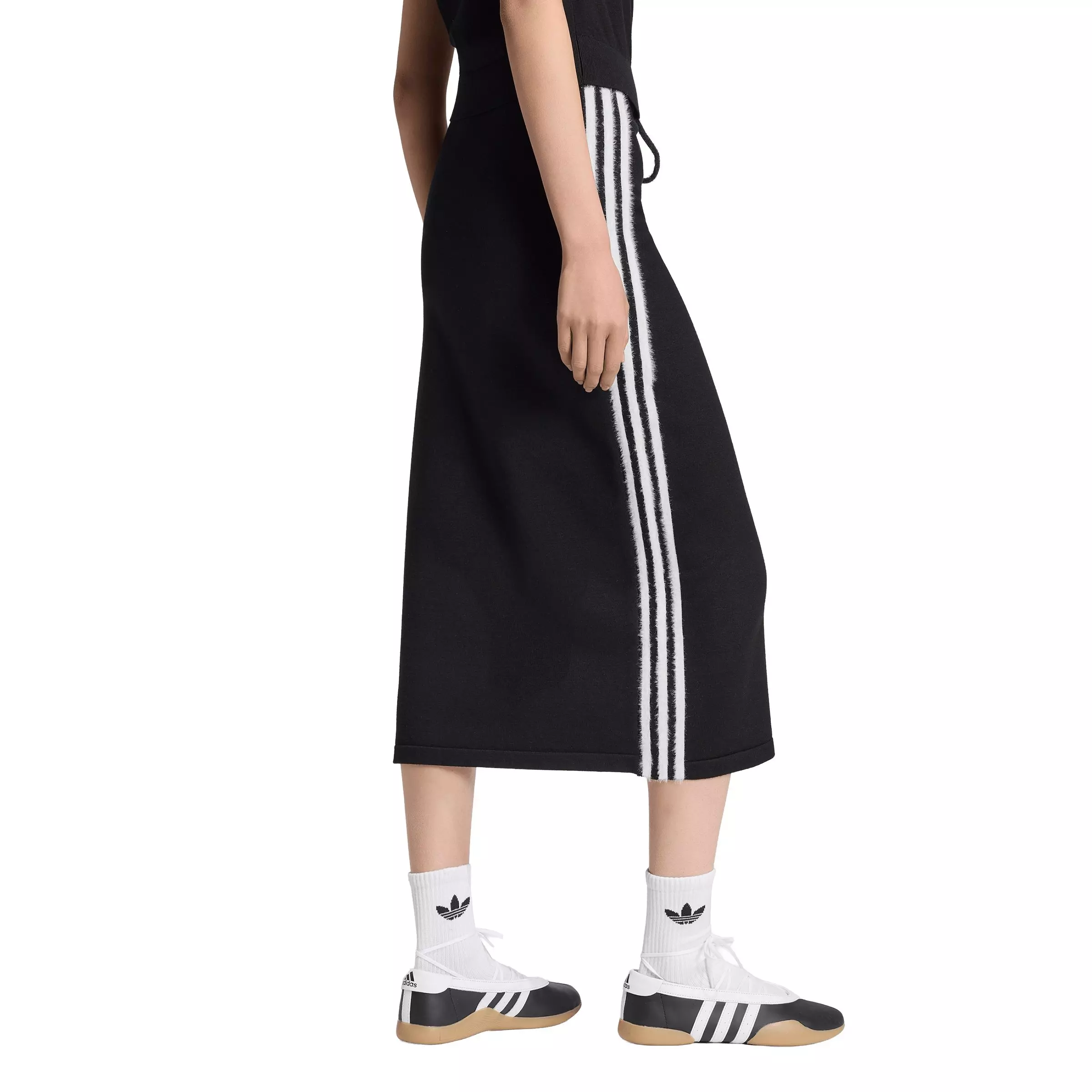 adidas Originals Women's Knitted Skirt - Black/White - BLACK/WHITE