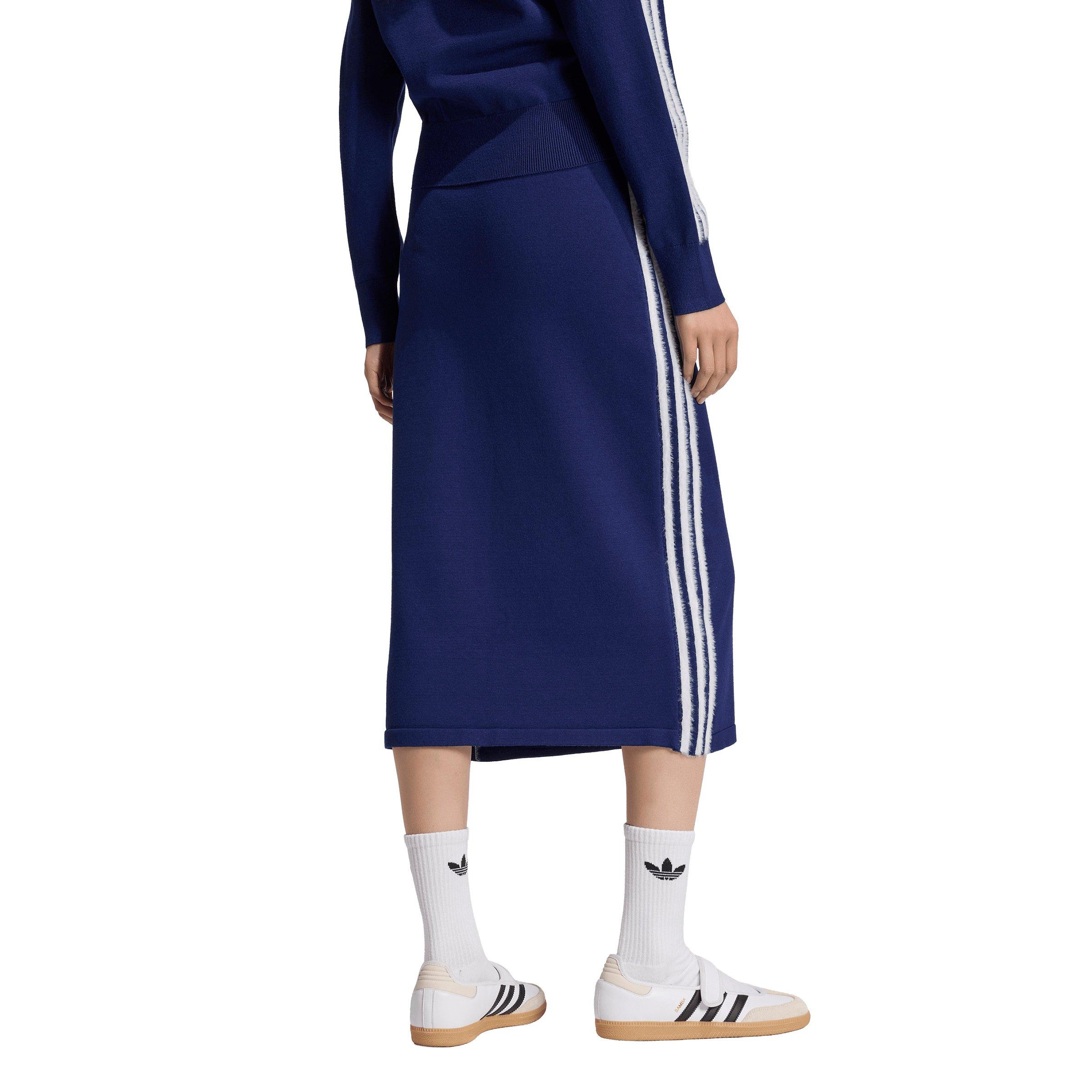 adidas Originals Women's Knitted Skirt - Blue/White - BLUE/WHITE