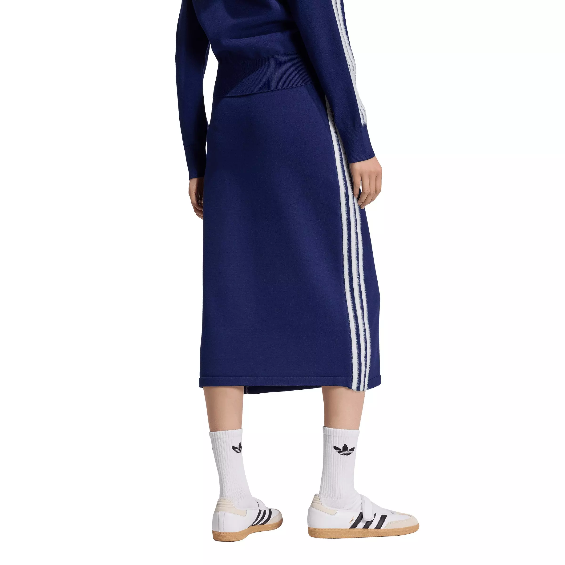 adidas Originals Women's Knitted Skirt - Blue/White - BLUE/WHITE