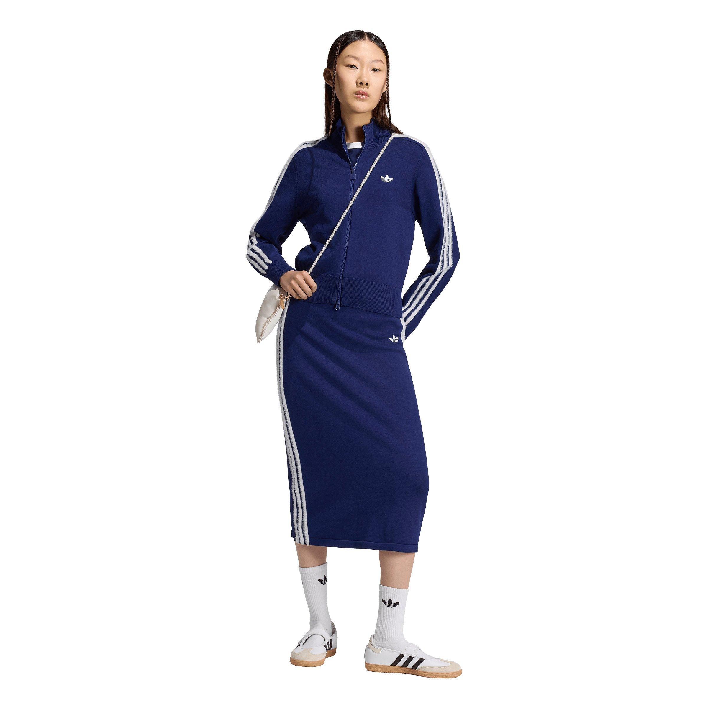 adidas Originals Women's Knitted Skirt - Blue/White - BLUE/WHITE