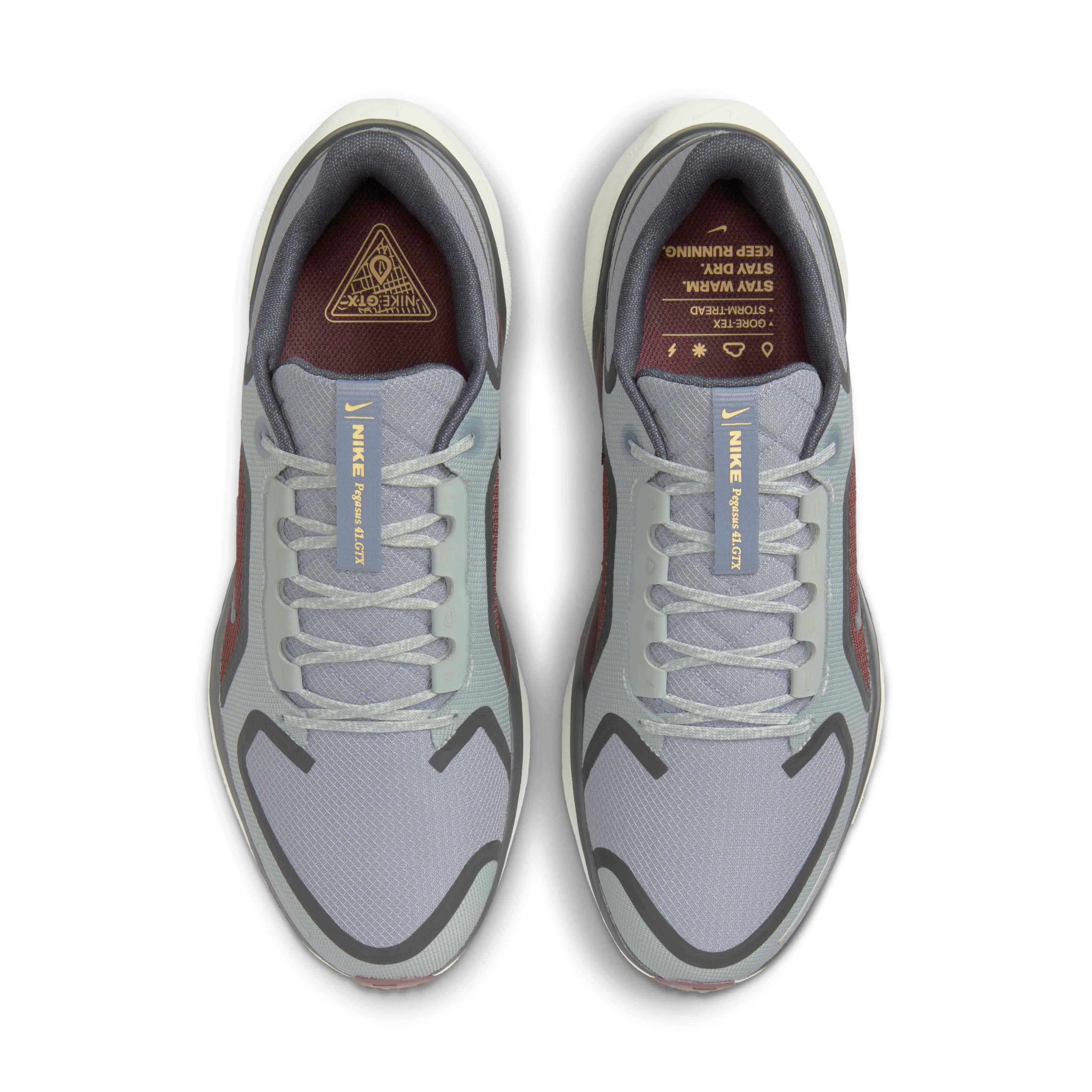 Nike Pegasus 41 GORE-TEX "Light Pumice/Burgundy Crush/Dark Smoke Grey/Ashen Slate" Men's Running Shoe - LT PUMICE/BURGUNDY/DK GREY/SLATE Thumbnail View 4
