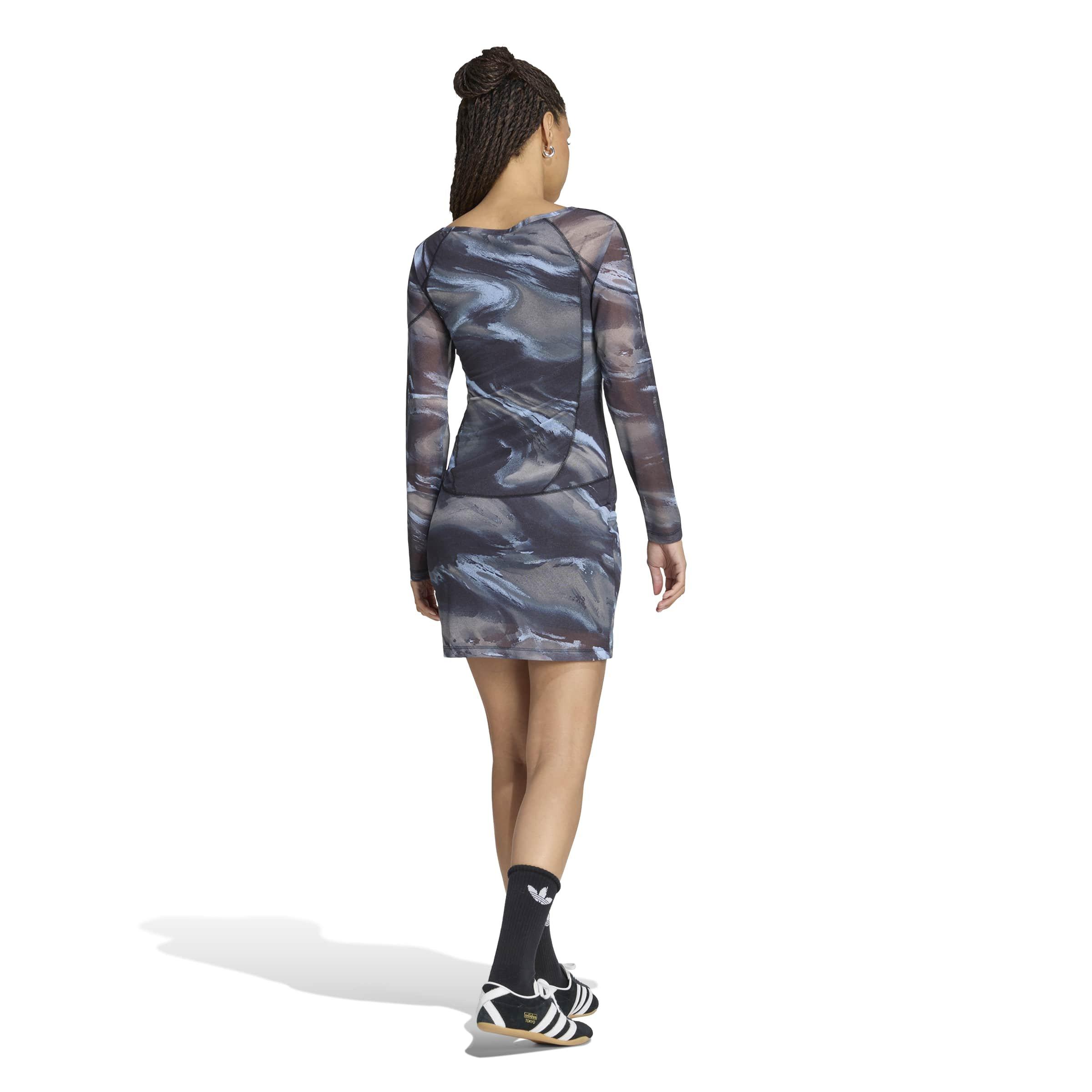 adidas Originals Women's Graphic Mini Dress - Green/Brown - GREEN/BROWN
