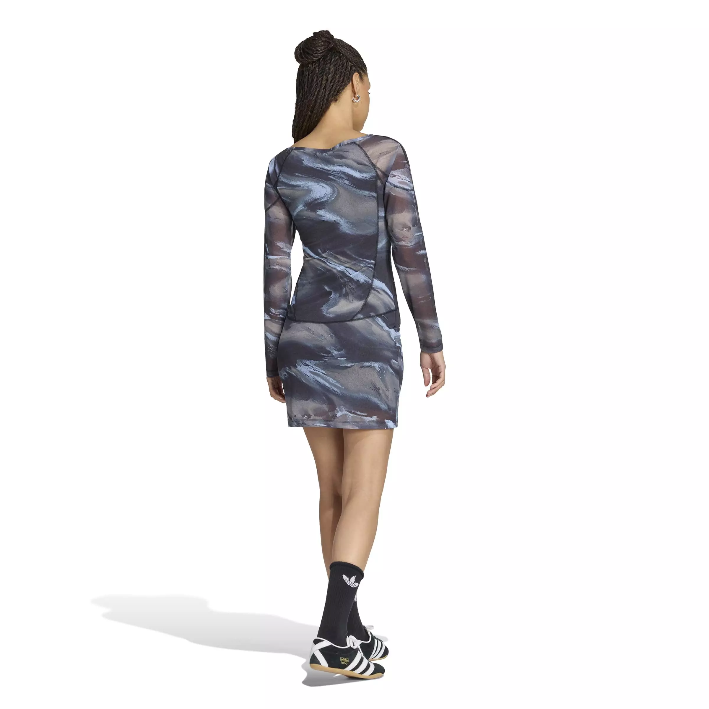 adidas Originals Women's Graphic Mini Dress - Green/Brown - GREEN/BROWN