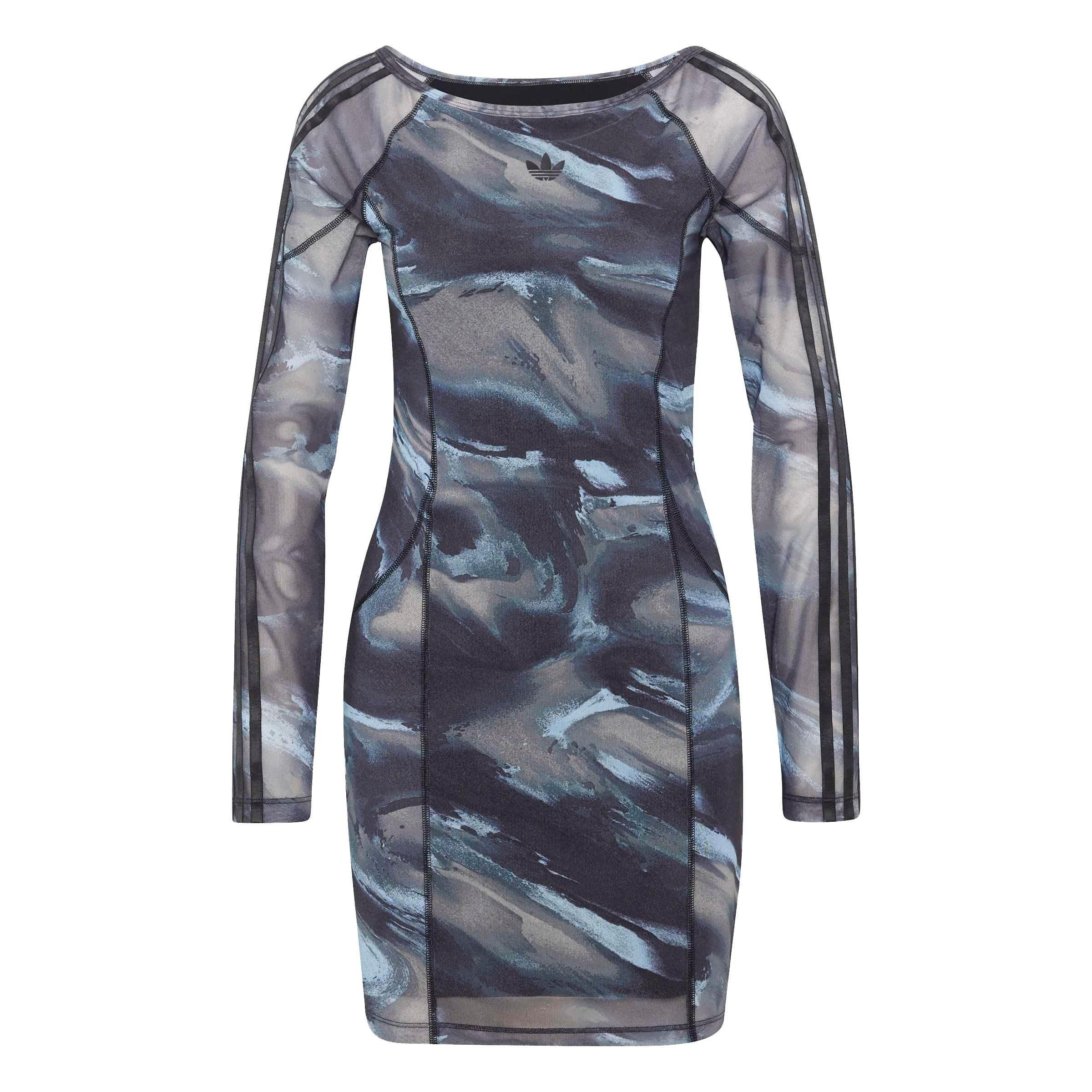adidas Originals Women's Graphic Mini Dress - Green/Brown - GREEN/BROWN
