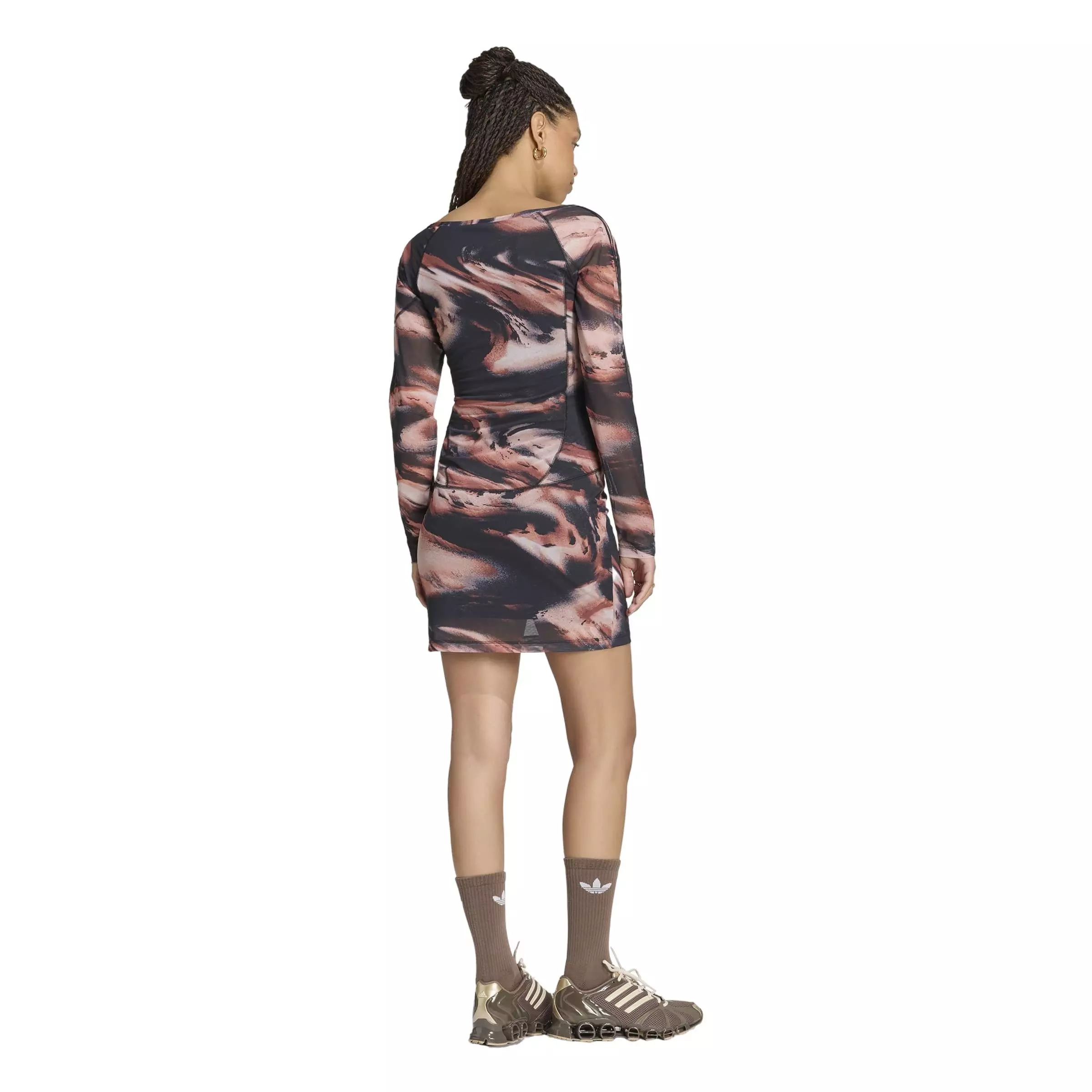 adidas Originals Women's All Over Print Graphic Mini Dress - Red/Blue - RED/BLUE