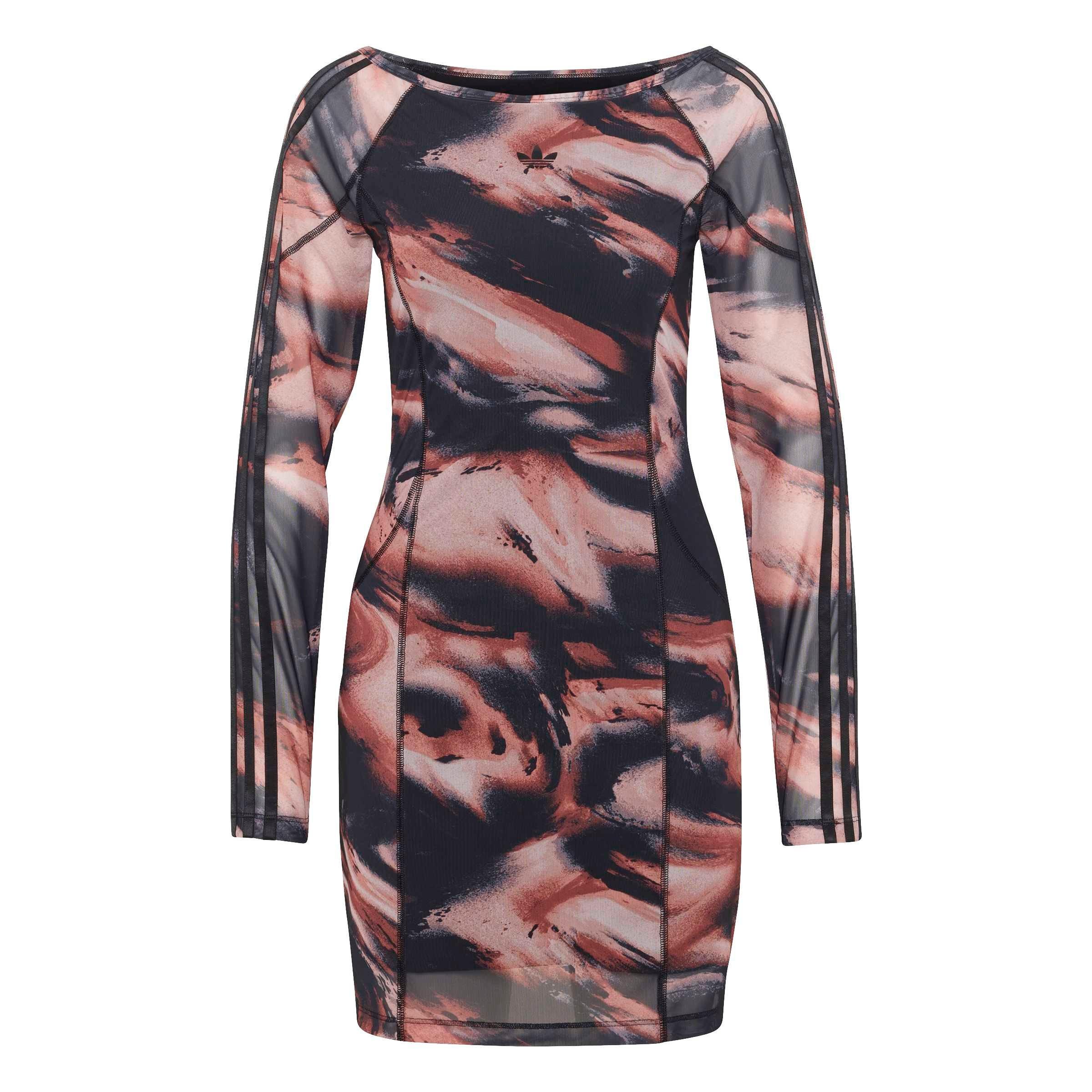 adidas Originals Women's All Over Print Graphic Mini Dress - Red/Blue - RED/BLUE