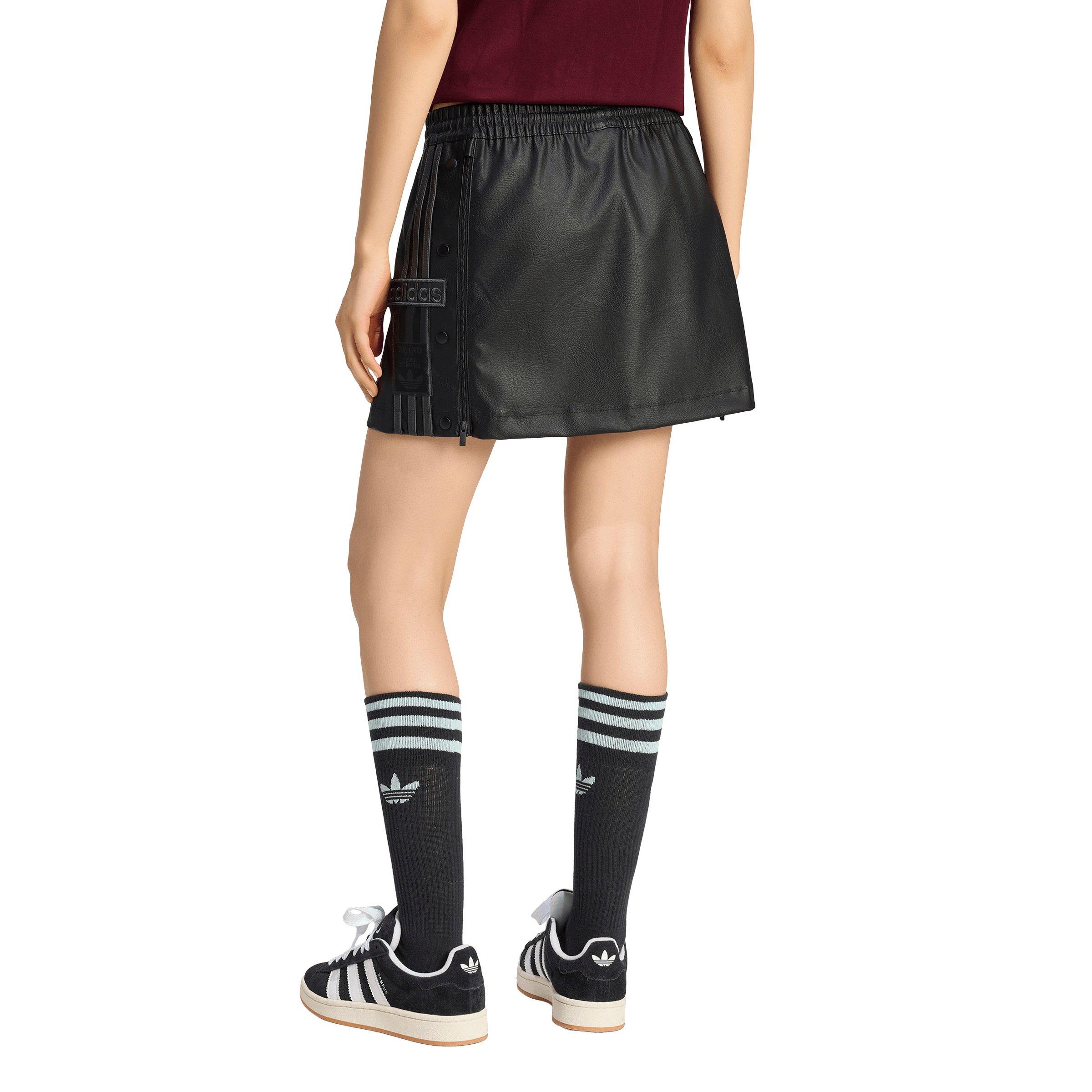 adidas Originals Women's Pleather Adibreak Skirt - Black - BLACK Thumbnail View 2