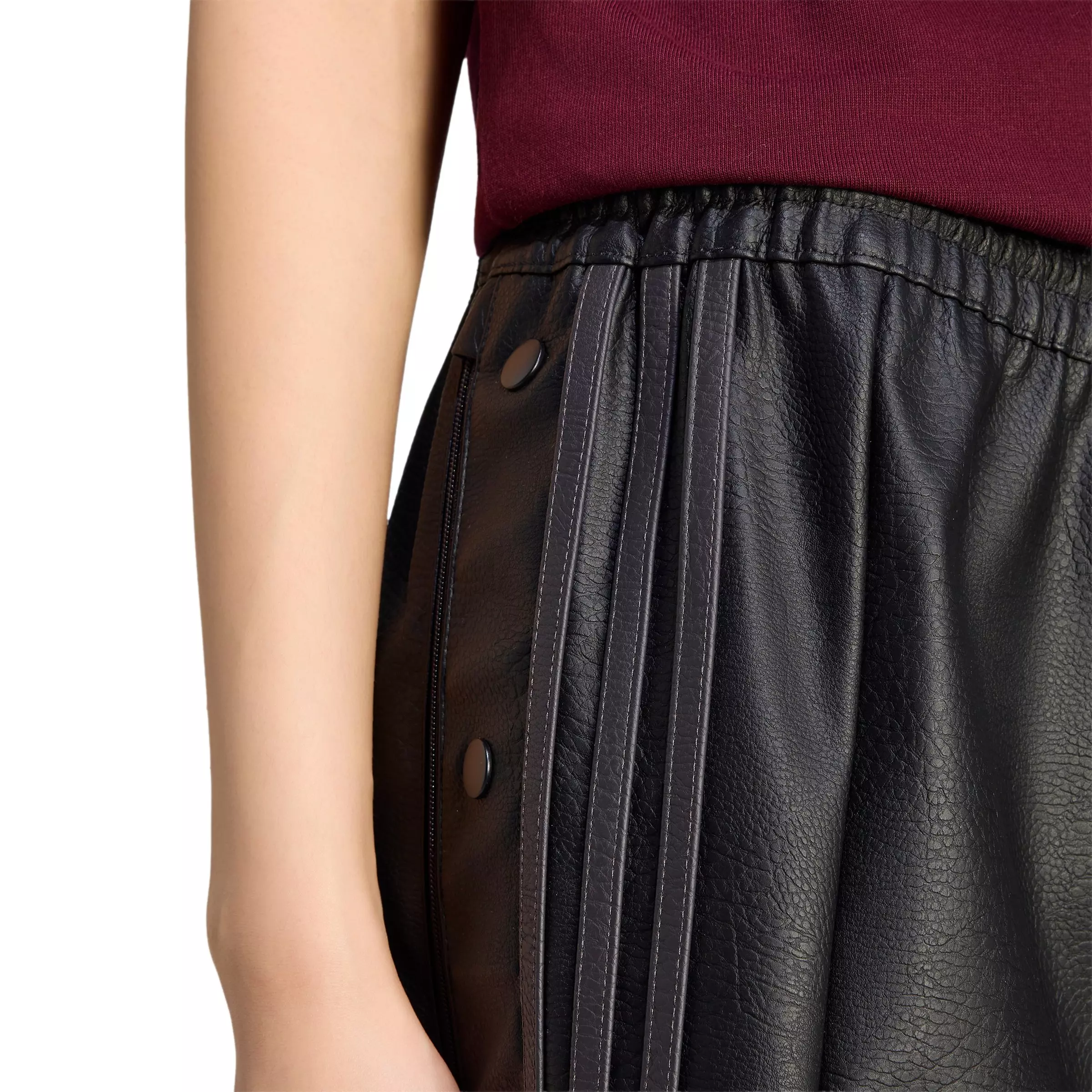 adidas Originals Women's Pleather Adibreak Skirt - Black - BLACK