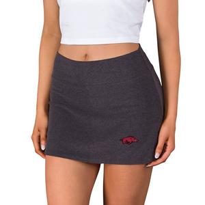 College Concepts Women's Arkansas Razorbacks Centerline Skort - Charcoal