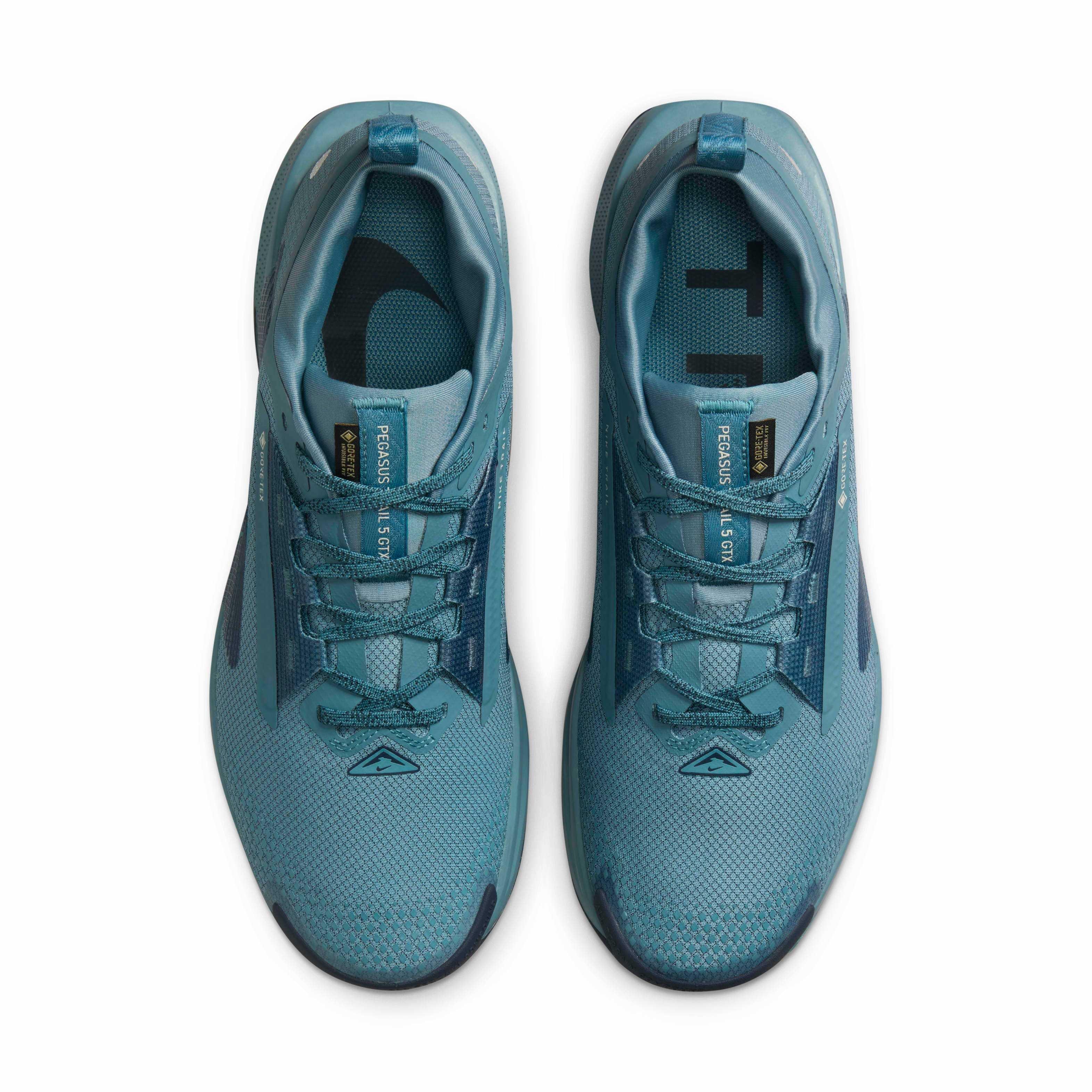 Nike Pegasus Trail 5 GORE-TEX "Smokey Blue/Light Silver/Armory Navy/Smokey Blue" Men's Trail Running Shoe - BLUE/LT SILVER/NAVY/BLUE Thumbnail View 4