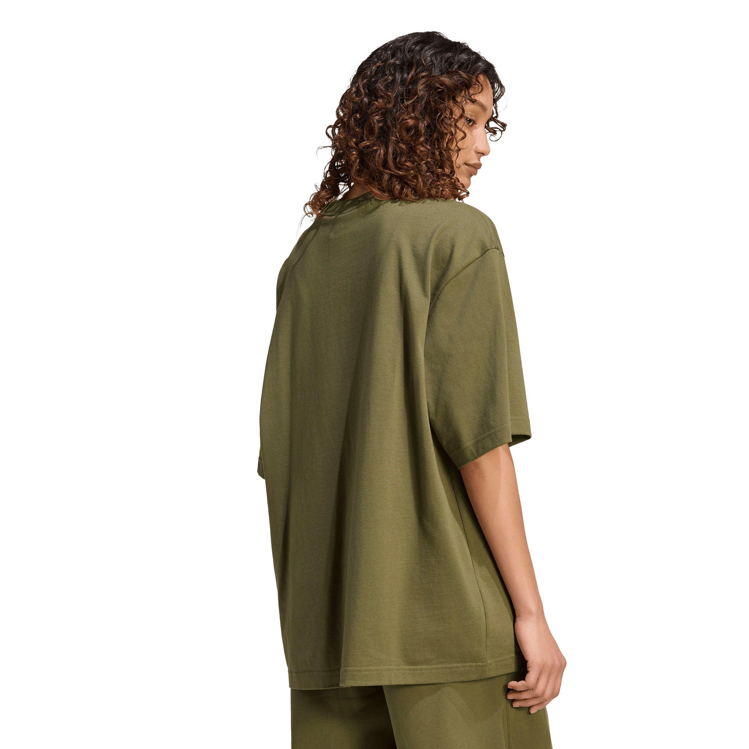 adidas Originals Women's Essentials Boyfriend T-Shirt - Olive - OLIVE Thumbnail View 2