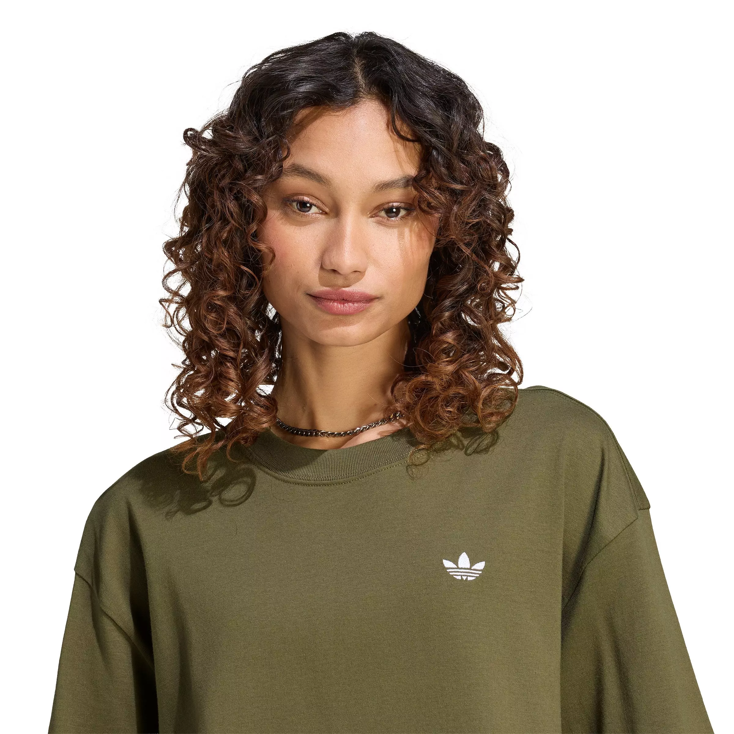 adidas Originals Women's Essentials Boyfriend T-Shirt - Olive - OLIVE