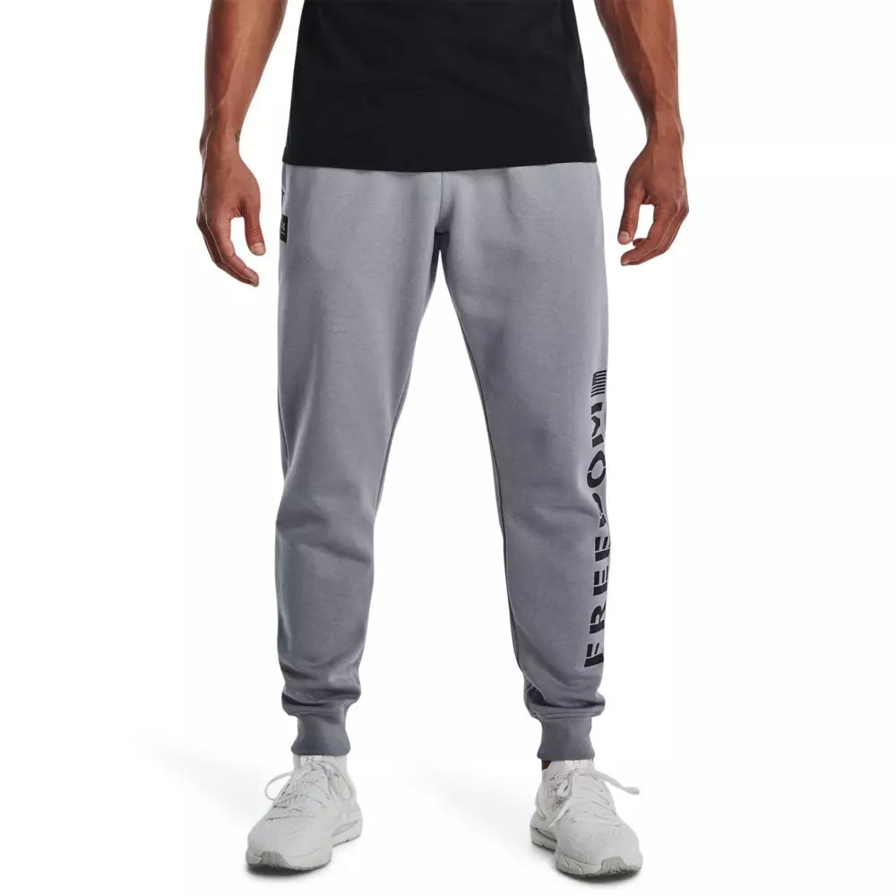 Under Armour Men's Freedom Rival Fleece Joggers-Grey - GREY