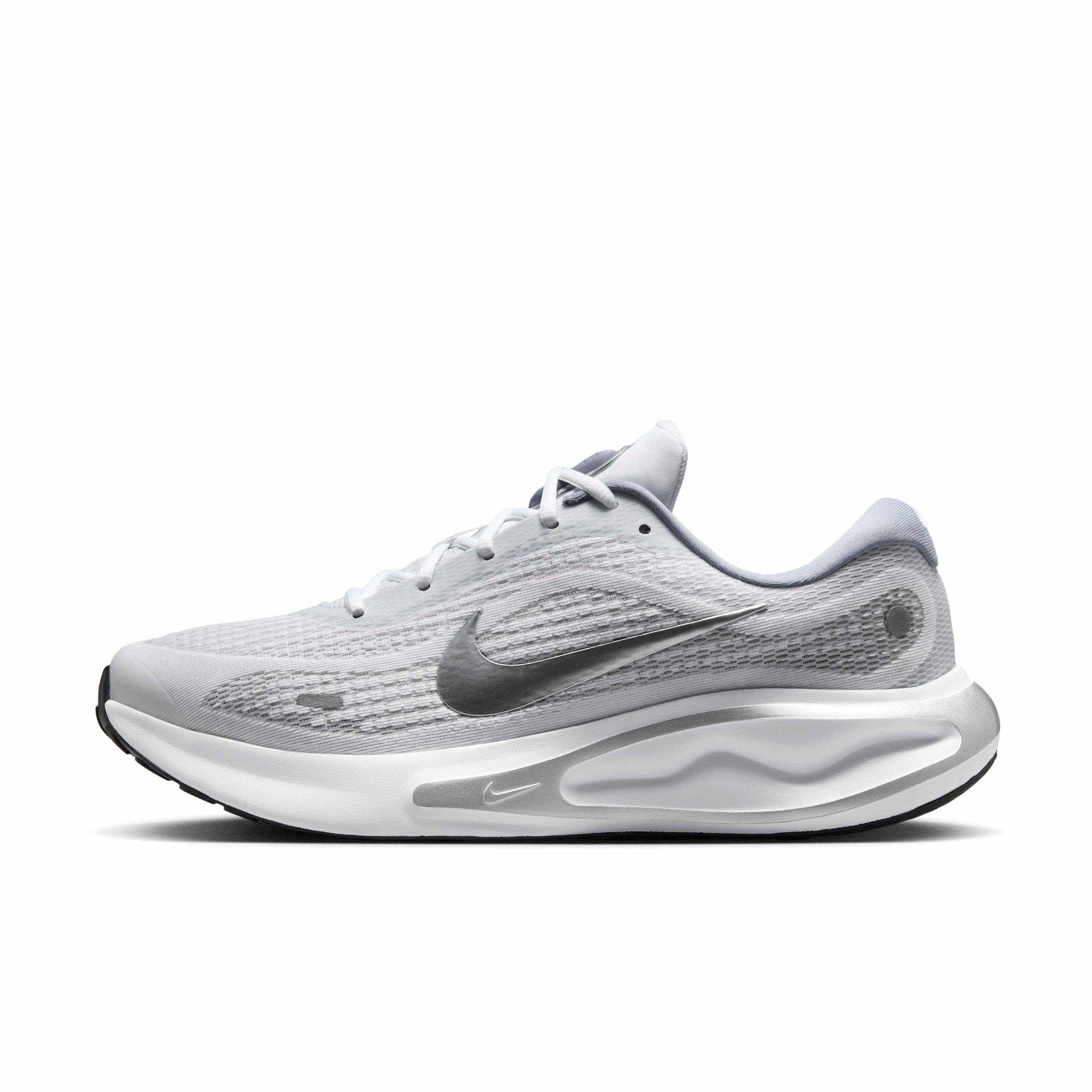 Nike Journey Run "White/Black/Ashen Slate/Metallic Silver" Men's Running Shoe - WHITE/BLACK/SLATE/SILVER Thumbnail View 2