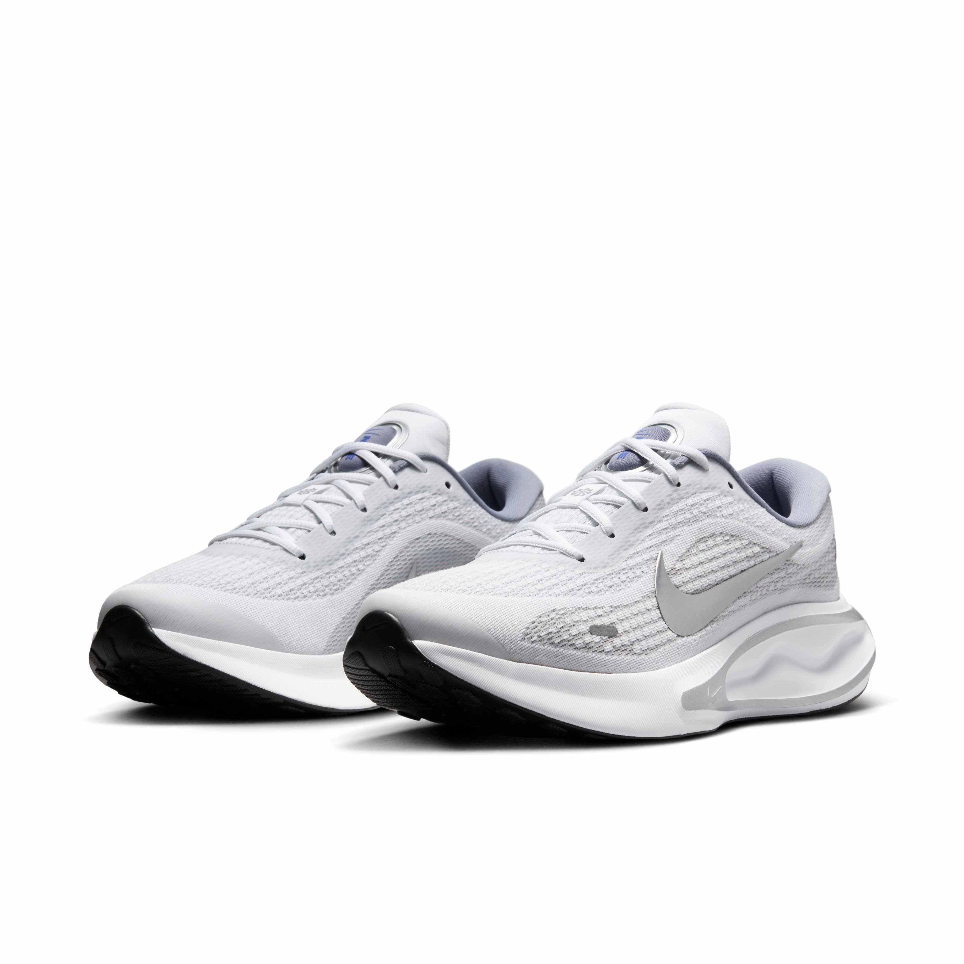 Nike Journey Run "White/Black/Ashen Slate/Metallic Silver" Men's Running Shoe - WHITE/BLACK/SLATE/SILVER Thumbnail View 3