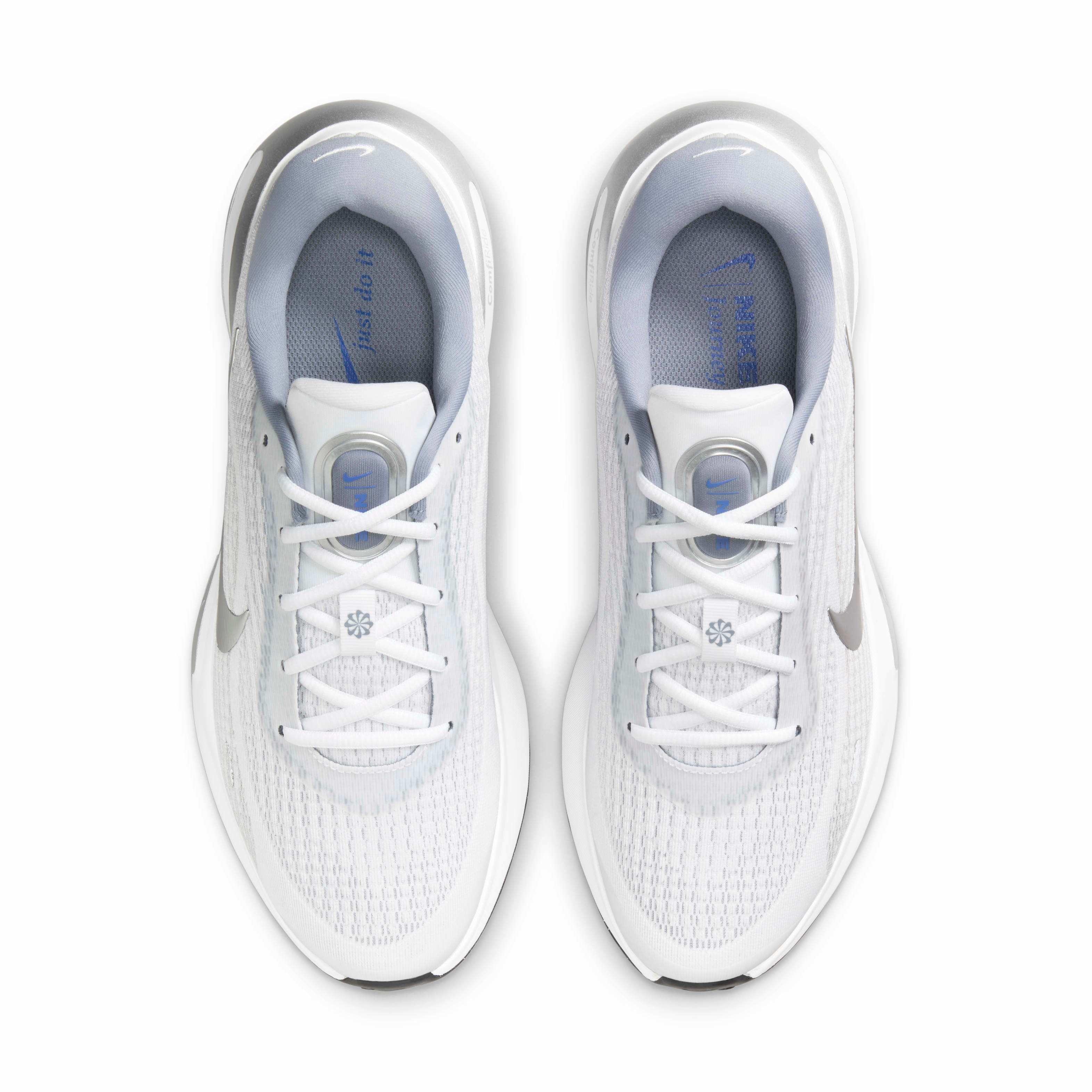 Nike Journey Run "White/Black/Ashen Slate/Metallic Silver" Men's Running Shoe - WHITE/BLACK/SLATE/SILVER Thumbnail View 4