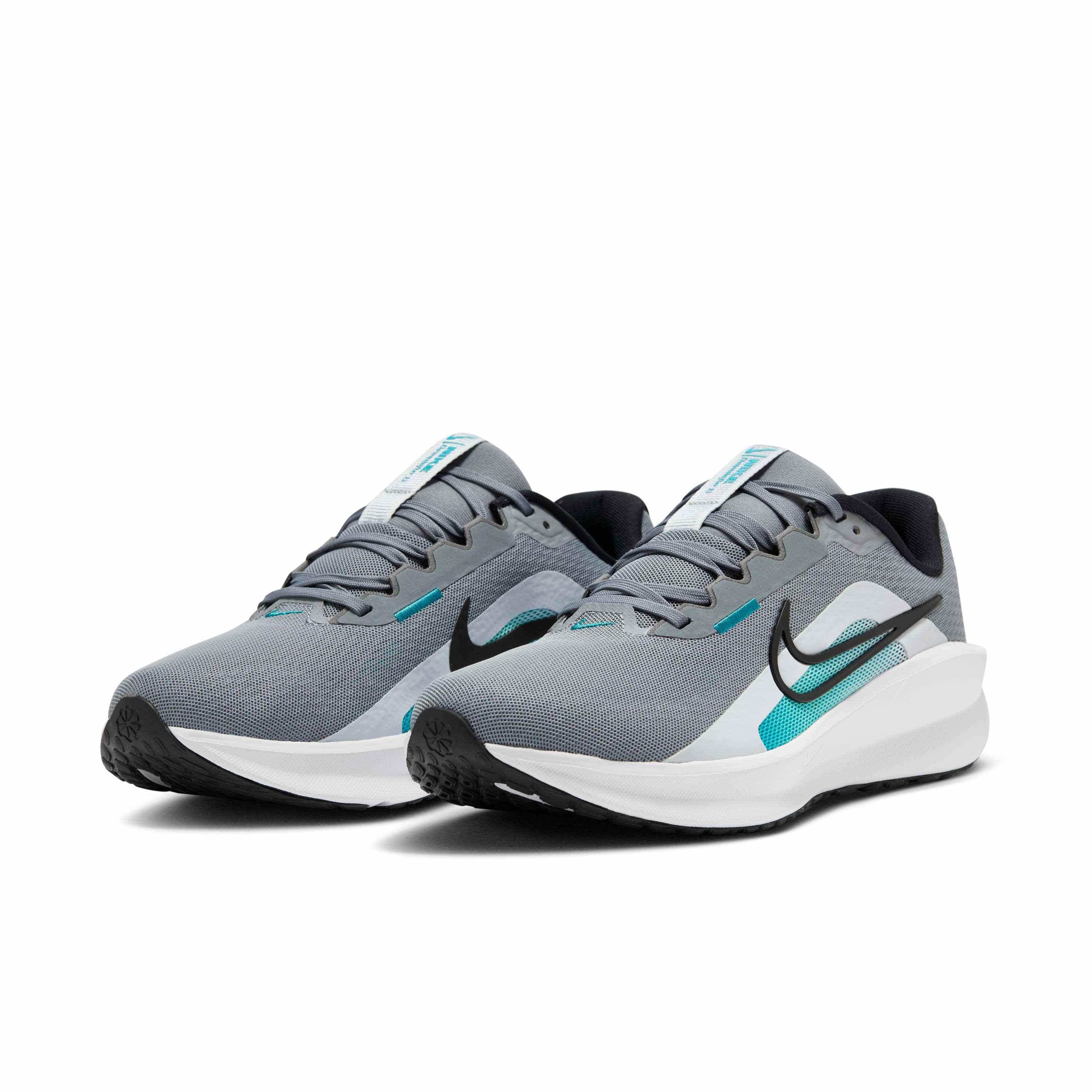 Nike Downshifter 13 "Cool Grey/Dusty Cactus/Pure Platinum/Black" Men's Wide Running Shoe - GREY/CACTUS/PLATINUM/BLACK Thumbnail View 3