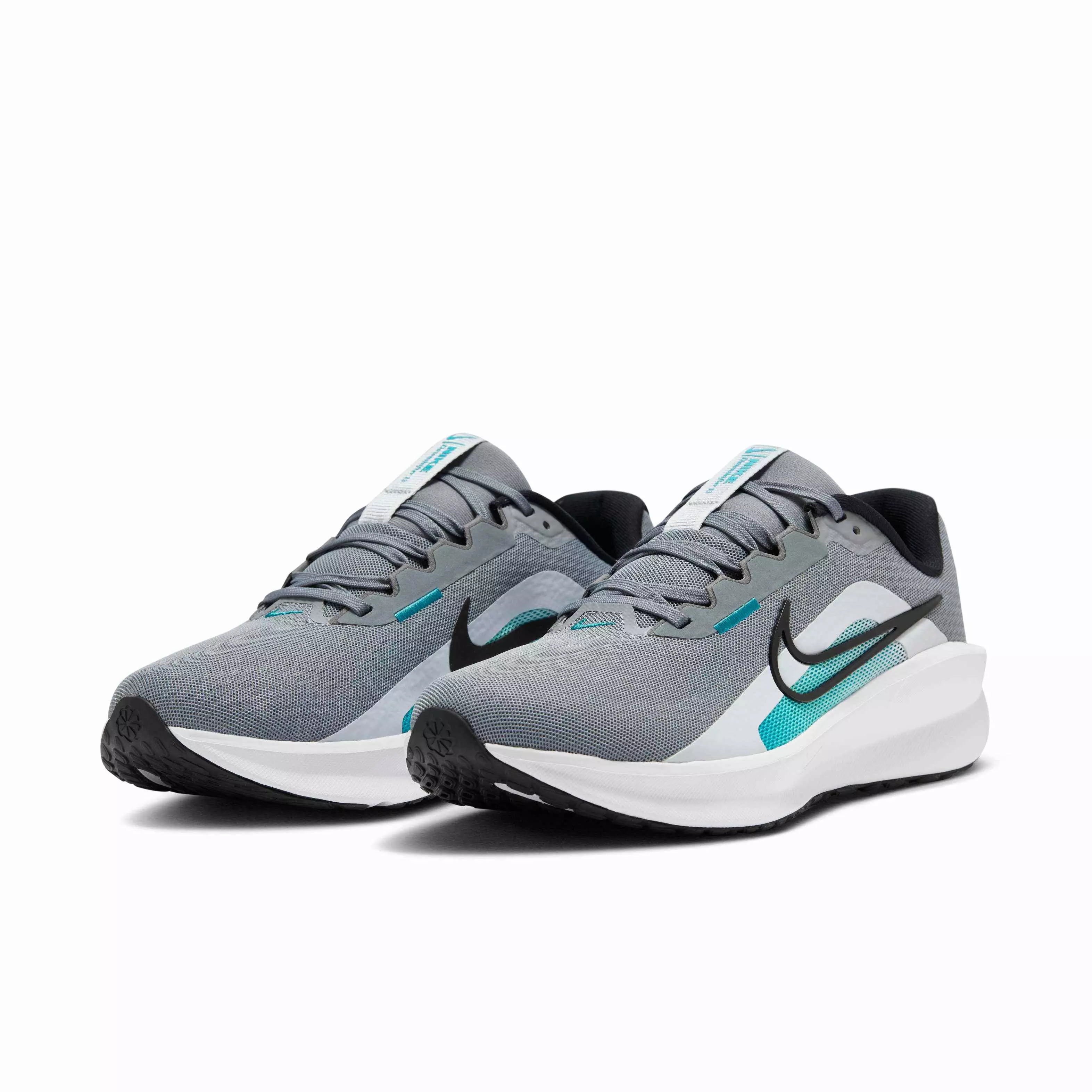 Nike Downshifter 13 "Cool Grey/Dusty Cactus/Pure Platinum/Black" Men's Wide Running Shoe - GREY/CACTUS/PLATINUM/BLACK