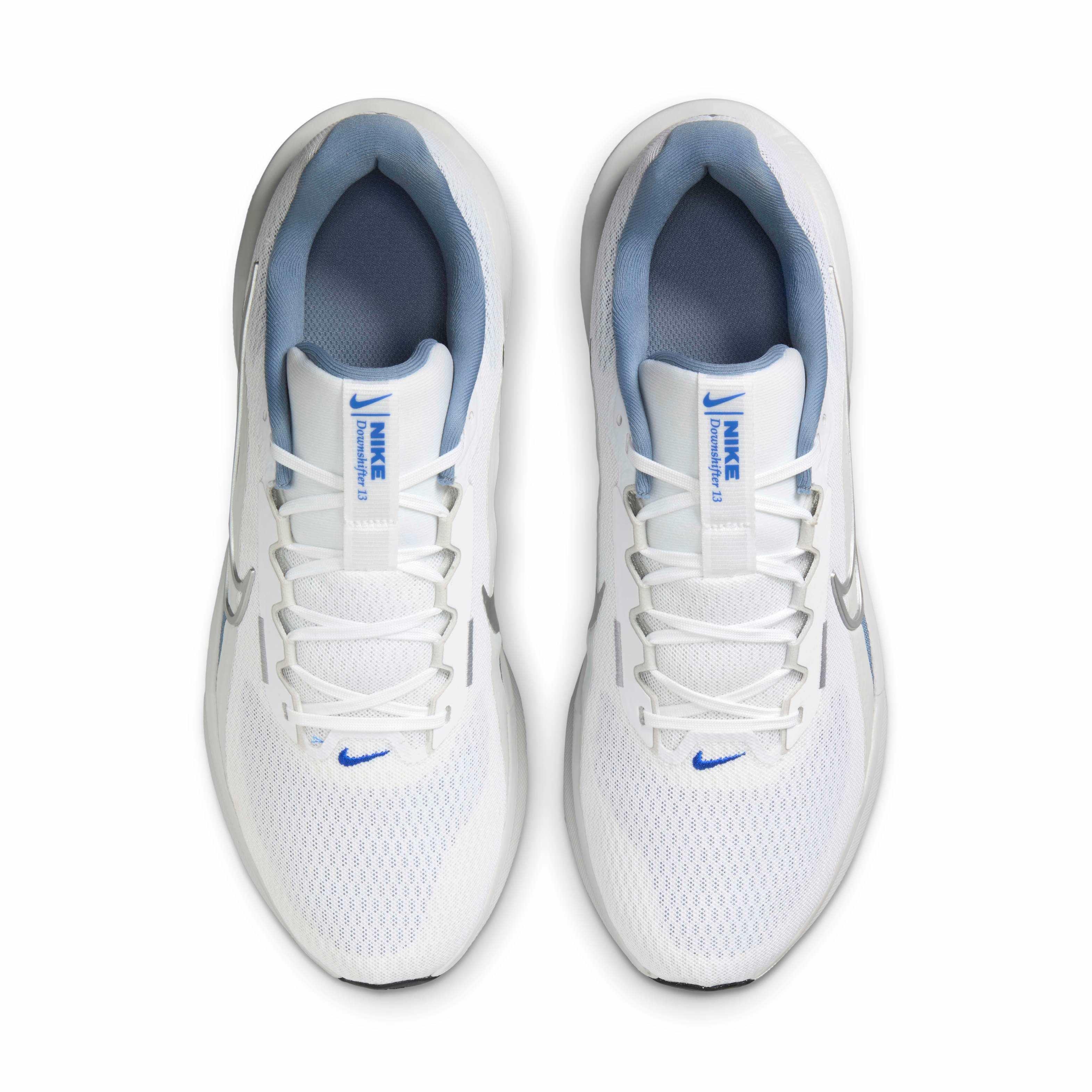 Nike Downshifter 13 "White/Ashen Slate/Photon Dust/Metallic Silver" Men's Running Shoe - WHITE/SLATE/DUST/SILVER Thumbnail View 4