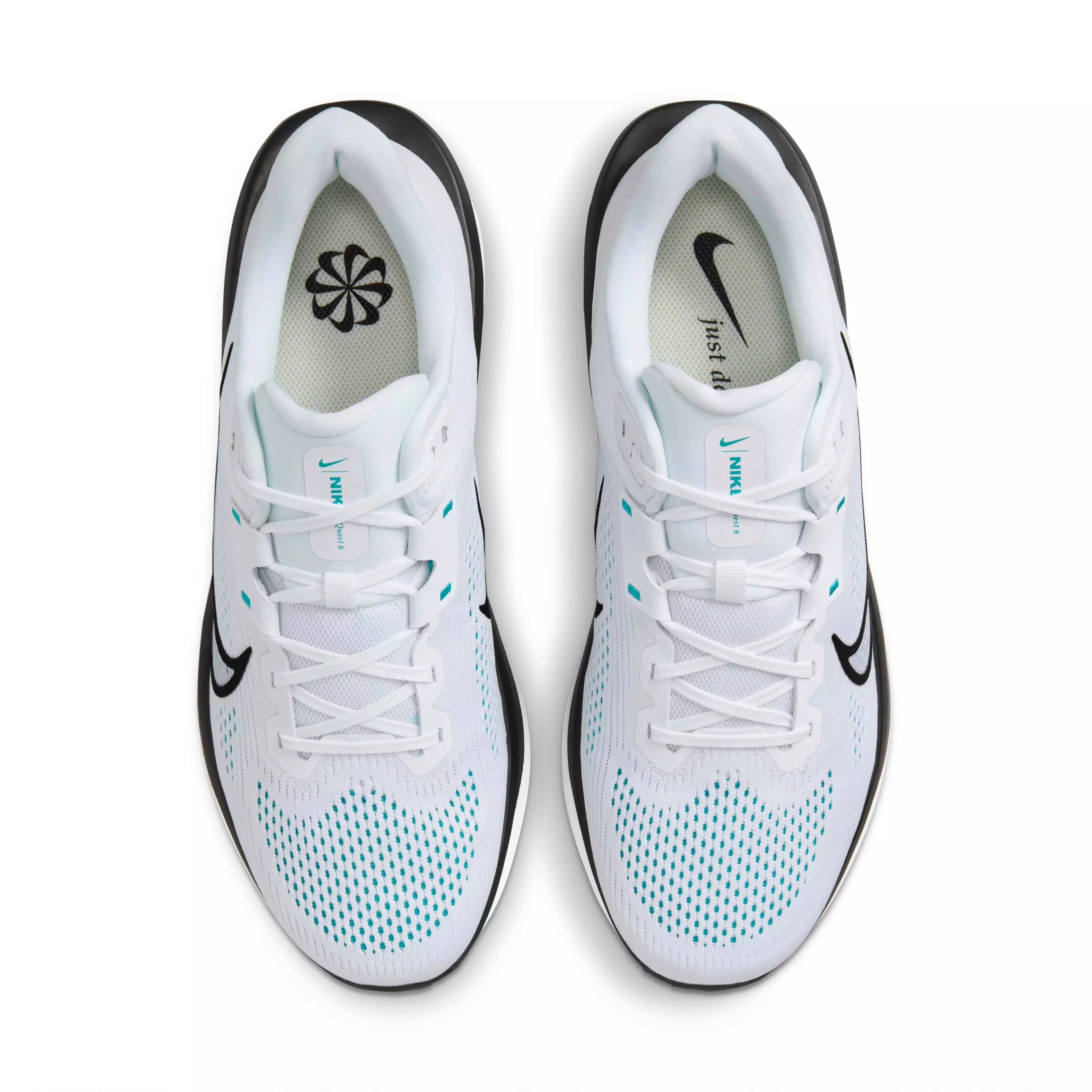 Nike Quest 6 "White/Dusty Cactus/Black" Men's Running Shoe - WHITE/CACTUS/BLACK