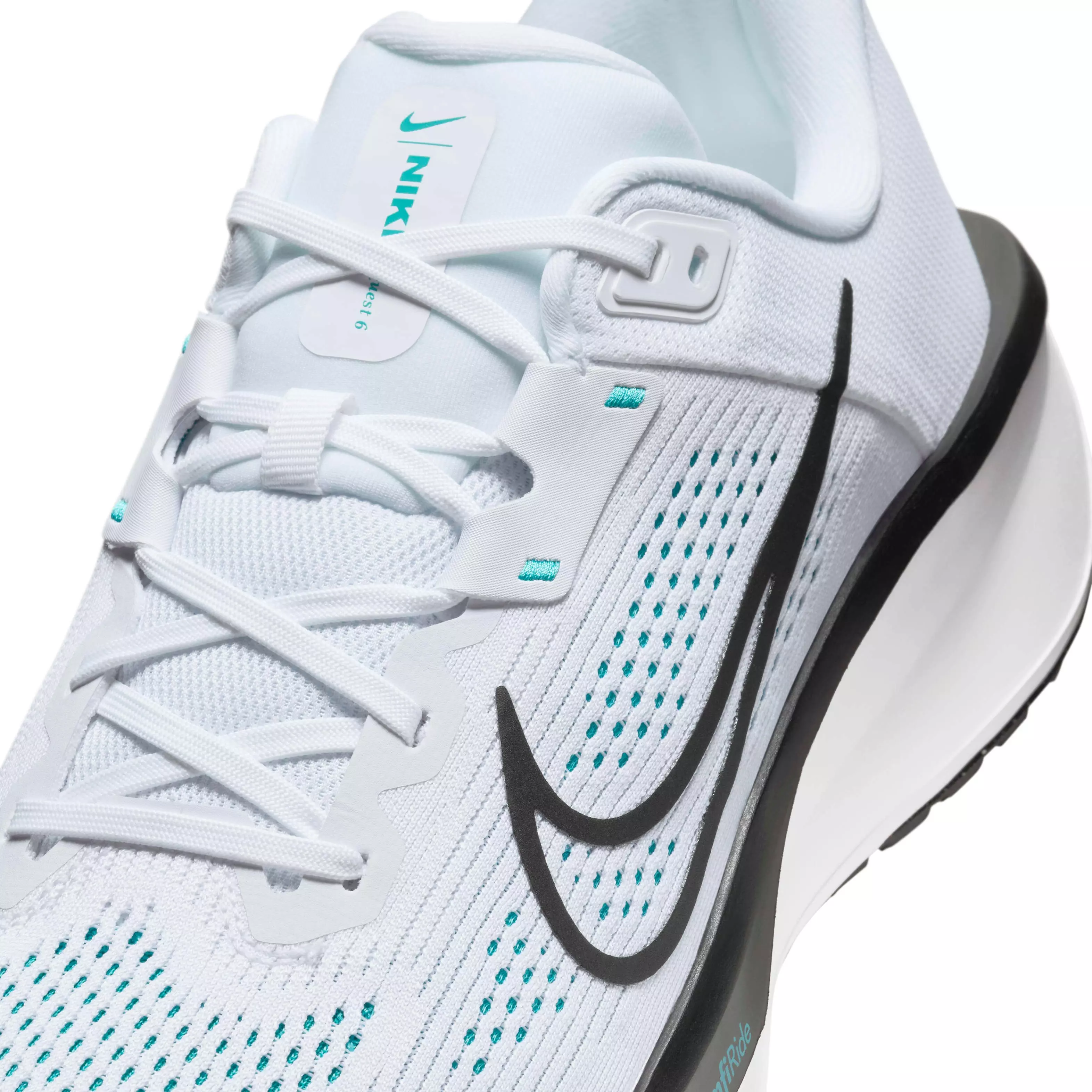 Nike Quest 6 "White/Dusty Cactus/Black" Men's Running Shoe - WHITE/CACTUS/BLACK