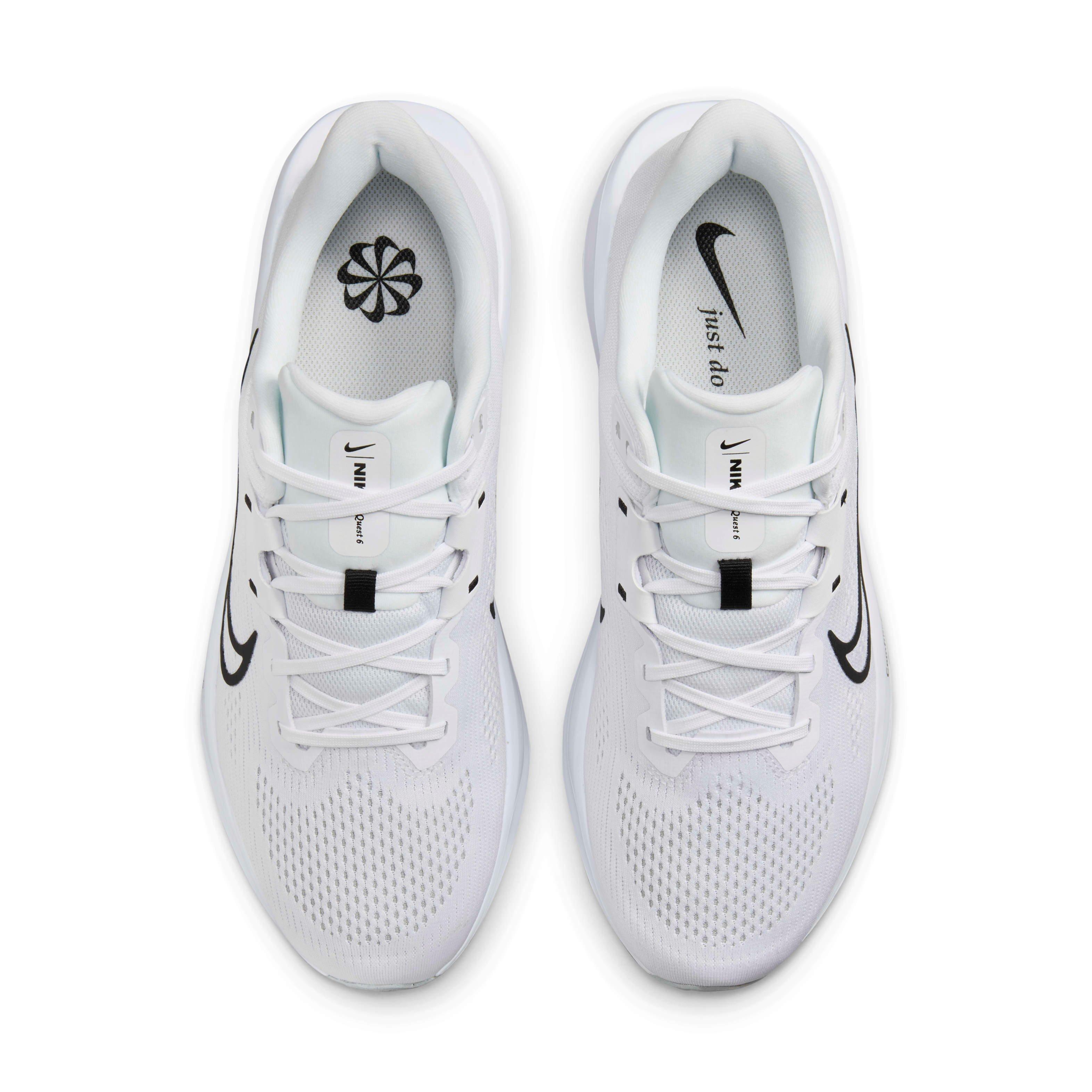 Nike Quest 6 "White/Pure Platinum/Black" Men's Running Shoe - WHITE/PLATINUM/BLACK Thumbnail View 4