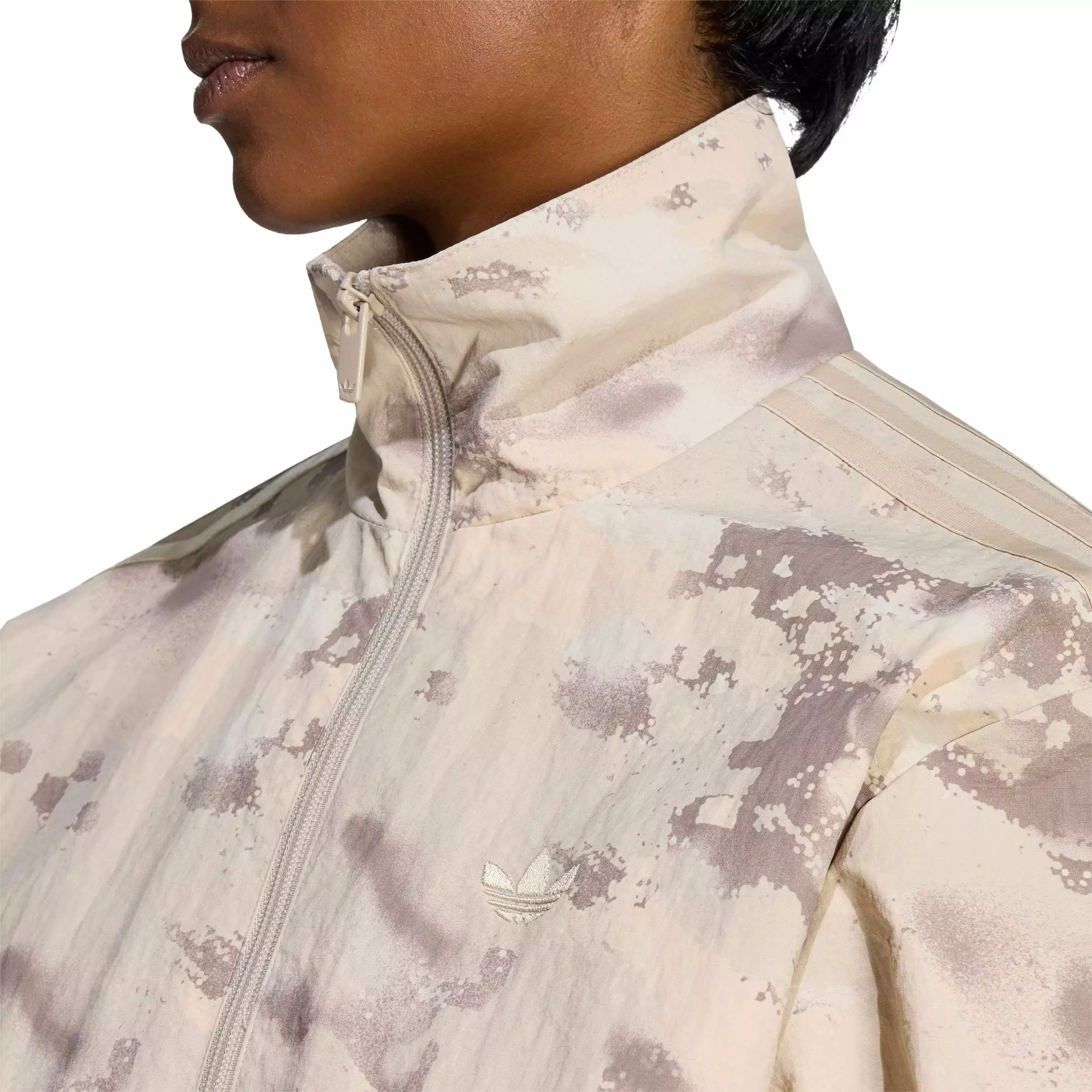 adidas Originals Women's Camouflage Loose Track Jacket - Beige - BEIGE