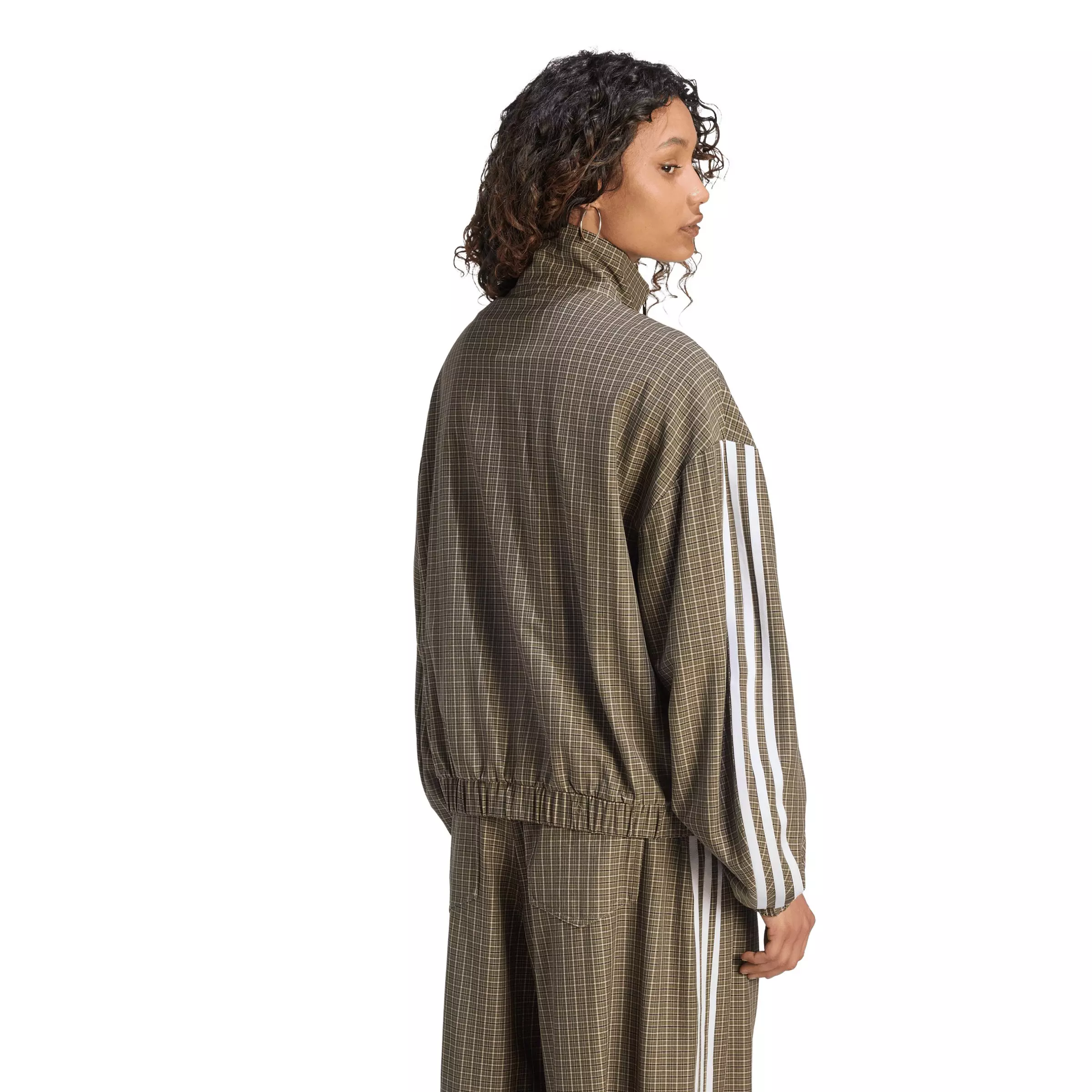 adidas Originals Women's Checks Track Jacket - Olive - OLIVE