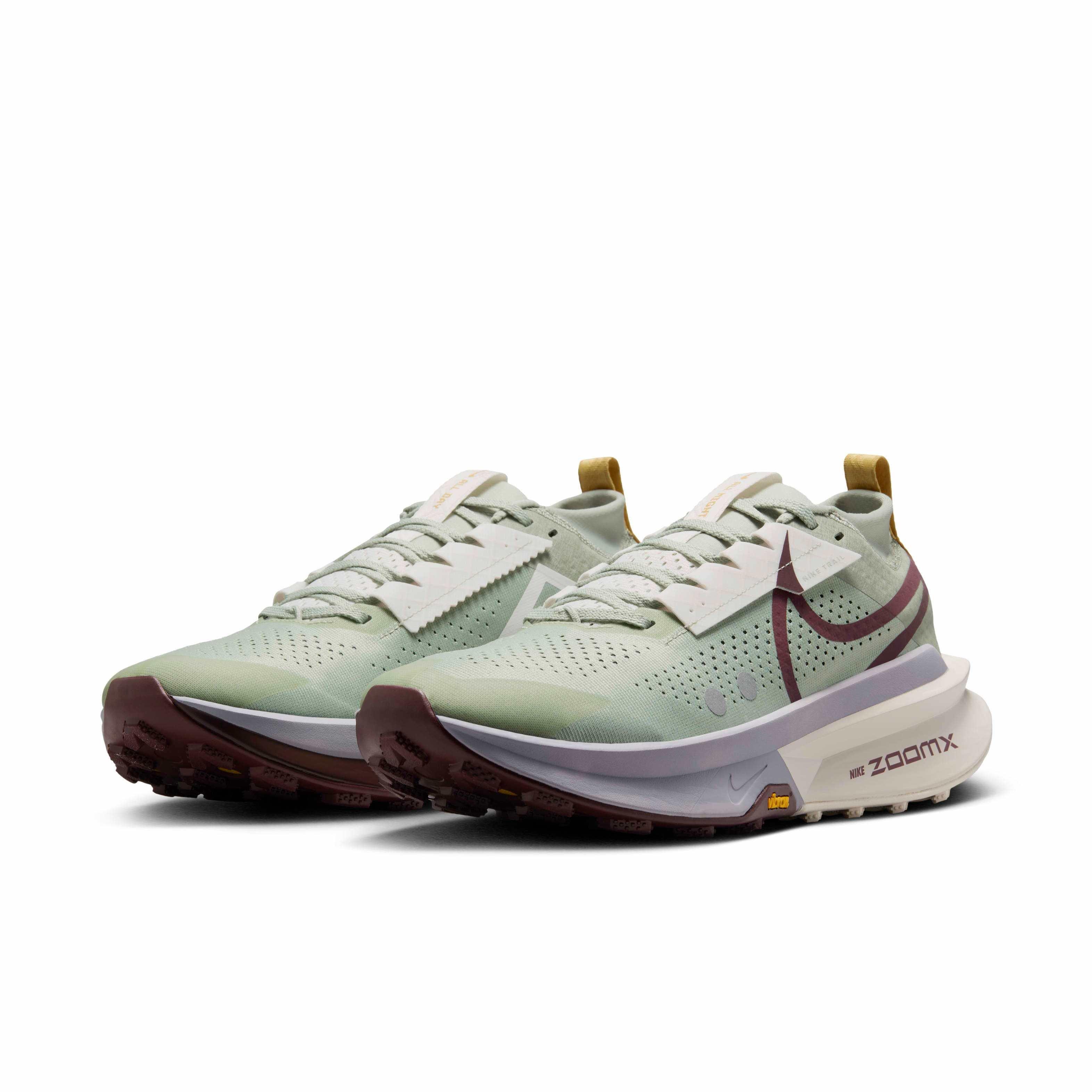 Nike Zegama 2 "Jade Horizon/Phantom/Cement Grey/Burgundy Crush" Men's Trail Running Shoe - JADE/PHANTOM/GREY/BURGUNDY Thumbnail View 3