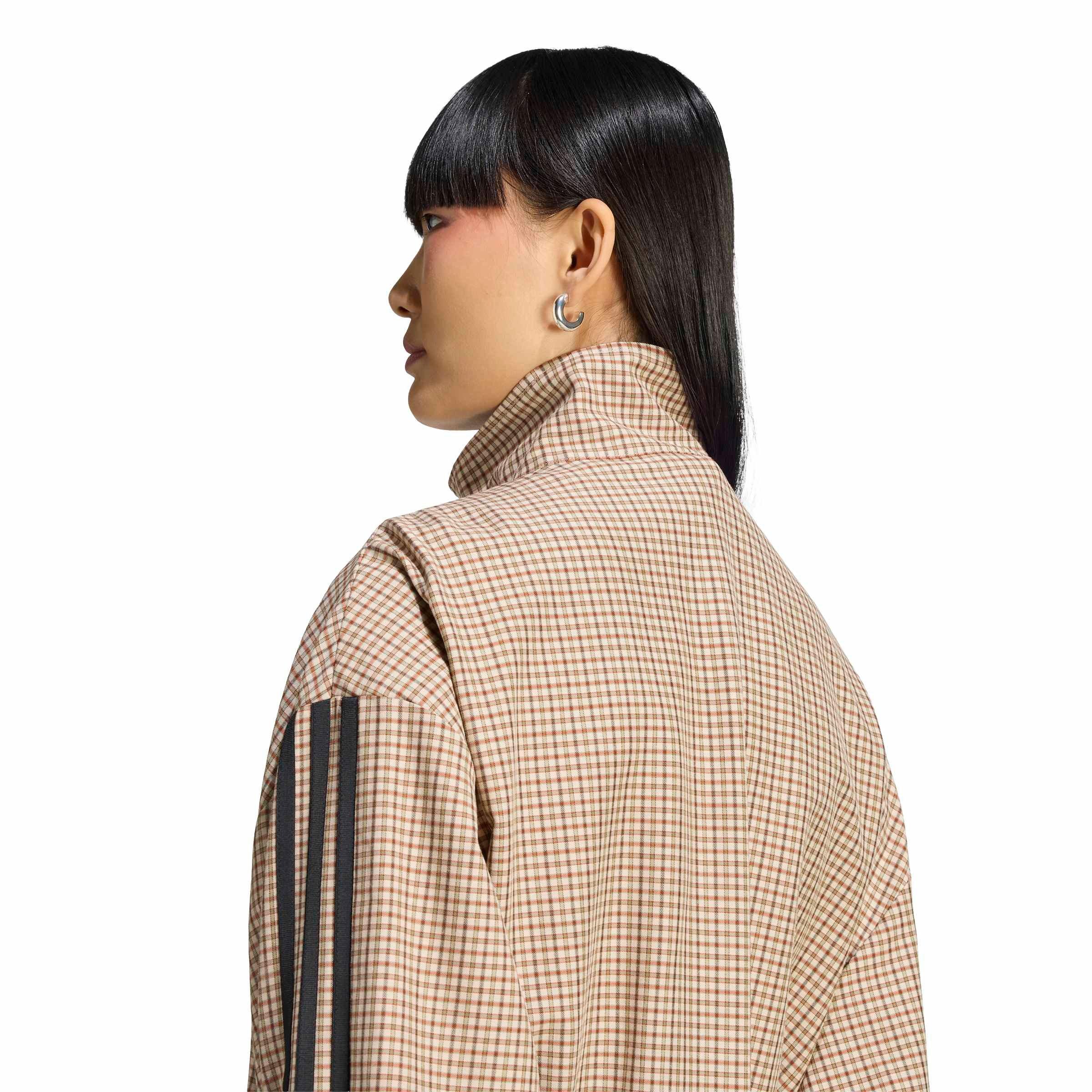 adidas Originals Women's Checks Track Jacket - Beige - BEIGE