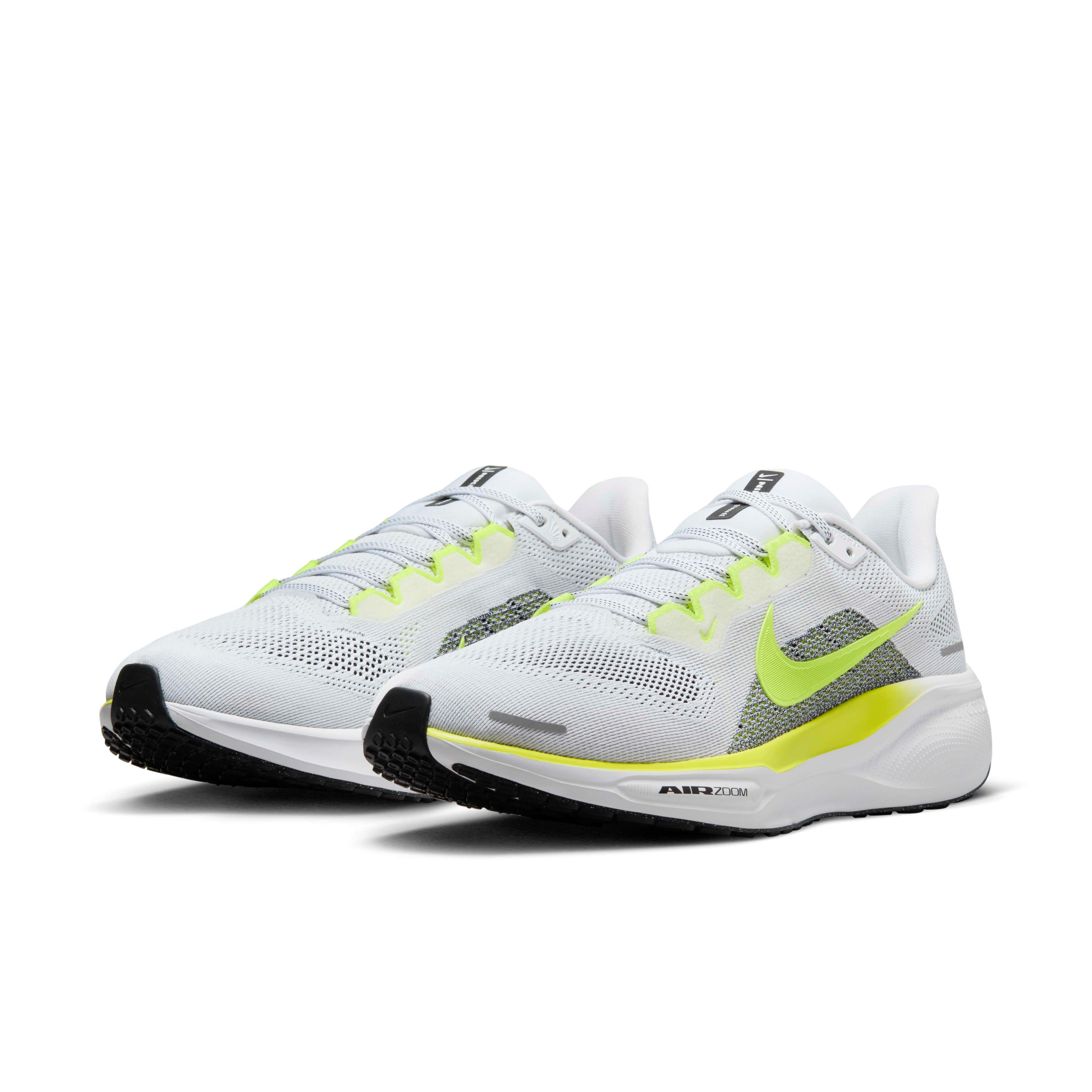 Nike Pegasus 41 "White/Black/Volt" Men's Running Shoe - WHITE/BLACK/VOLT Thumbnail View 3